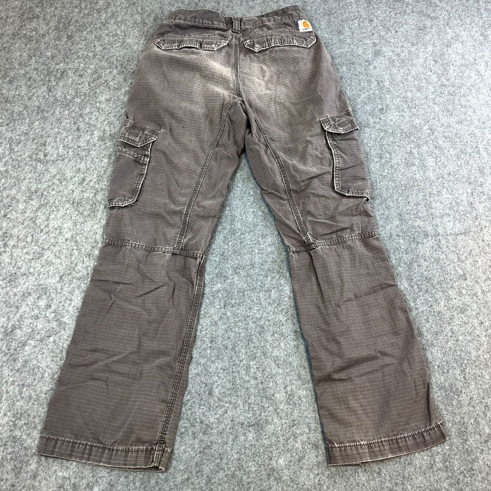 Carhartt Carhartt Mens Cargo Trousers Pants Relaxed Fit 28 Grey Ripstop Combat Utility Canvas 5-Pocket Dry? No. Size US 28 / EU 44 - 2 Thumbnail