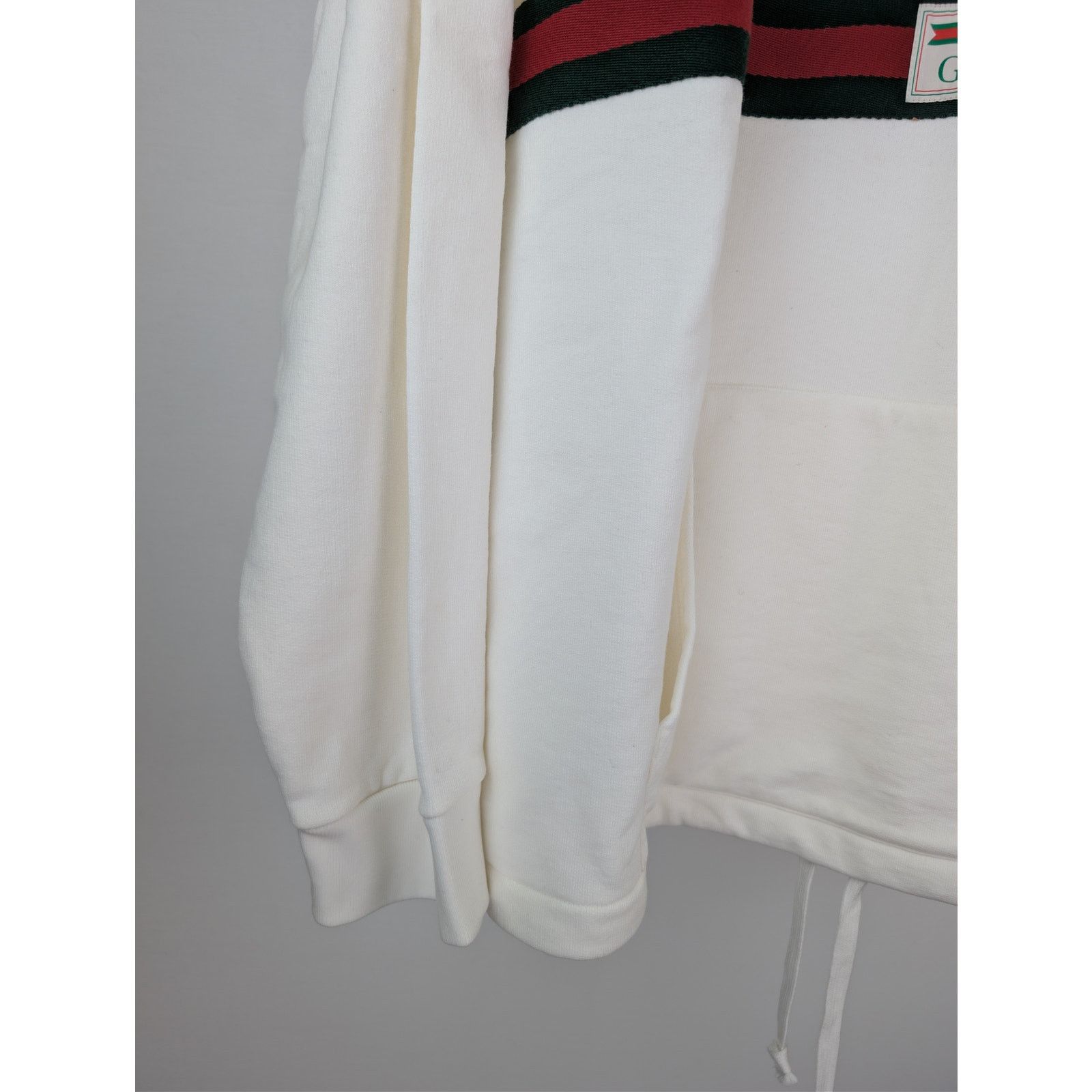 Gucci o1rshd1 Light Felted Cotton Jersey Hoodie Sweatshirt Ivory Size US XL / EU 56 / 4 - 6 Thumbnail