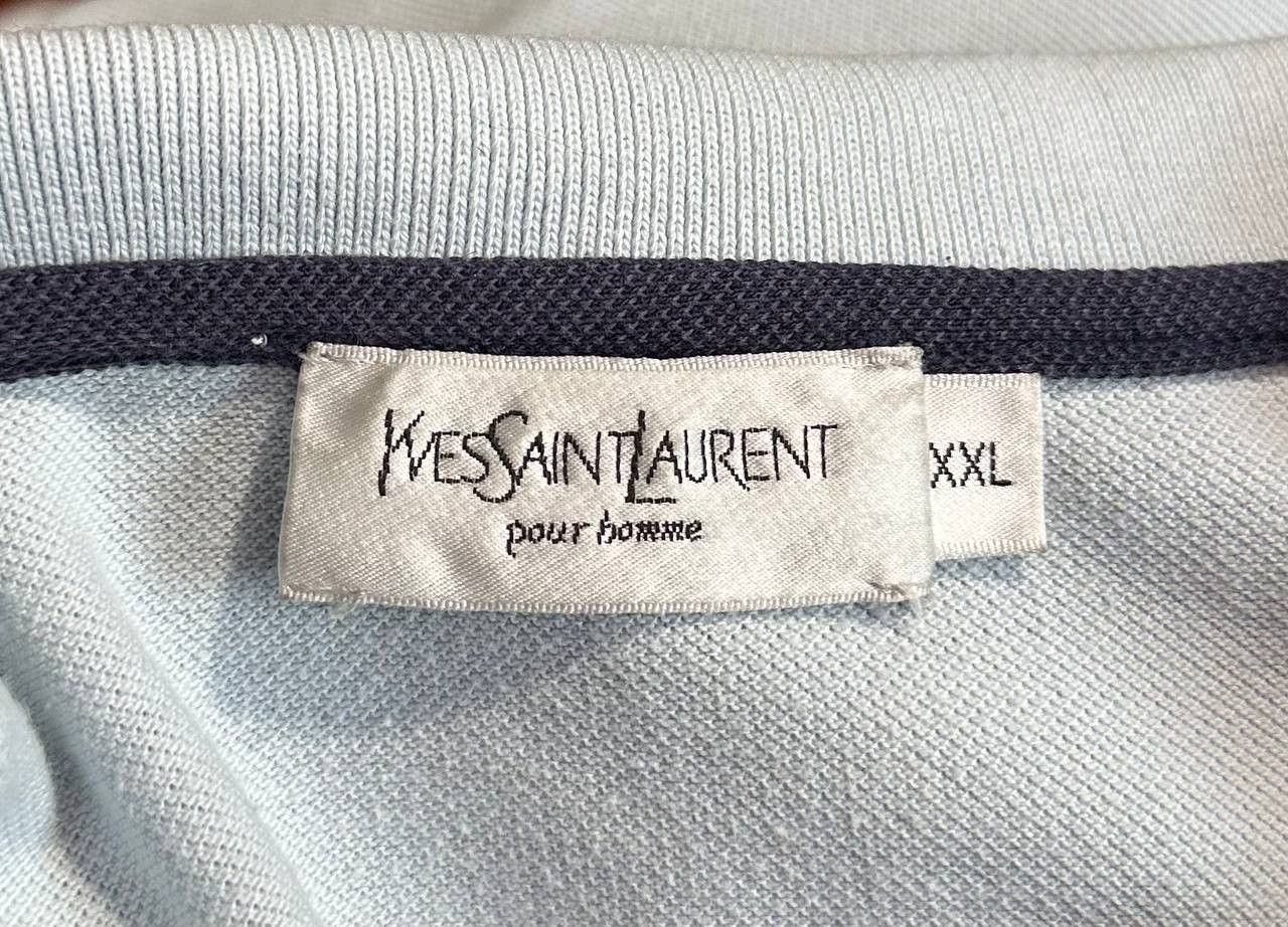 Vintage × Yves Saint Laurent YSL Vintage Yves Saint Laurent Polo striped Shirt Short slv Size US XXL / EU 58 / 5 - 9 Thumbnail