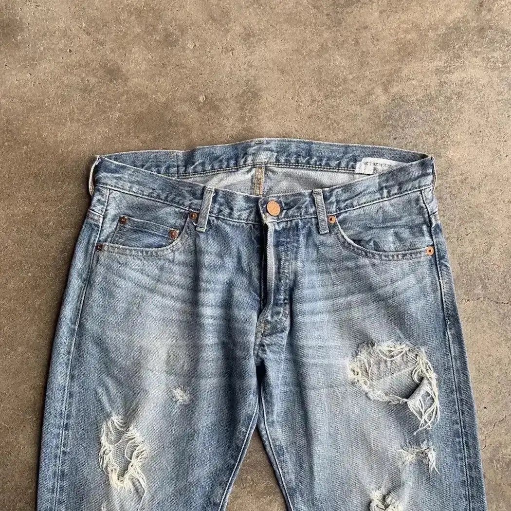 Beauty Beast SUPER DESTROYED ‼️Rugged Jeans Japanese Vintage Ripped Pants Size US 32 / EU 48 - 4 Thumbnail