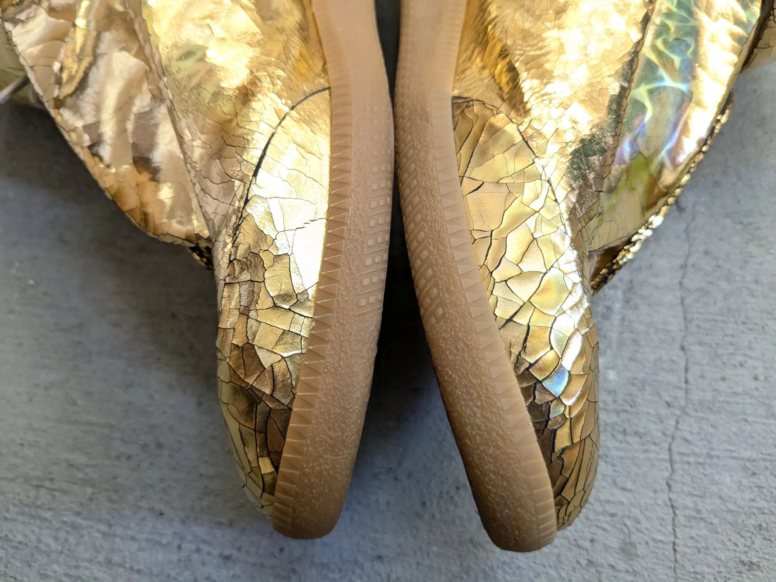 Maison Margiela Maison Margiela Future High Tops Gold 10 43 Cracked Size US 10 / EU 43 - 14 Thumbnail
