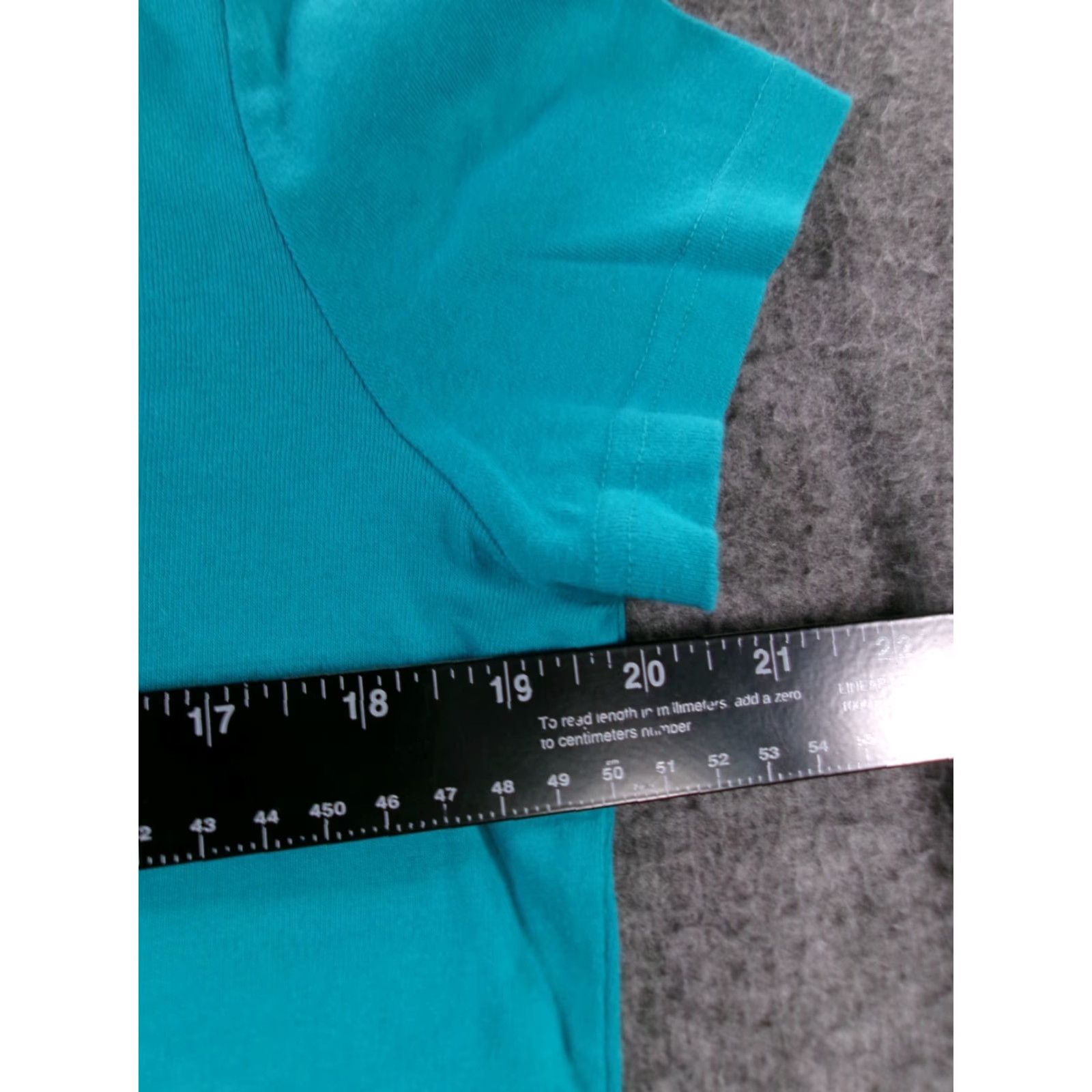Croft & Barrow CROFT & BARROW Women's Large Lake Blue Henley T-Shirt, Short Sleeve, Solid, Casual, Regular Fit Size L / US 10 / IT 46 - 3 Thumbnail