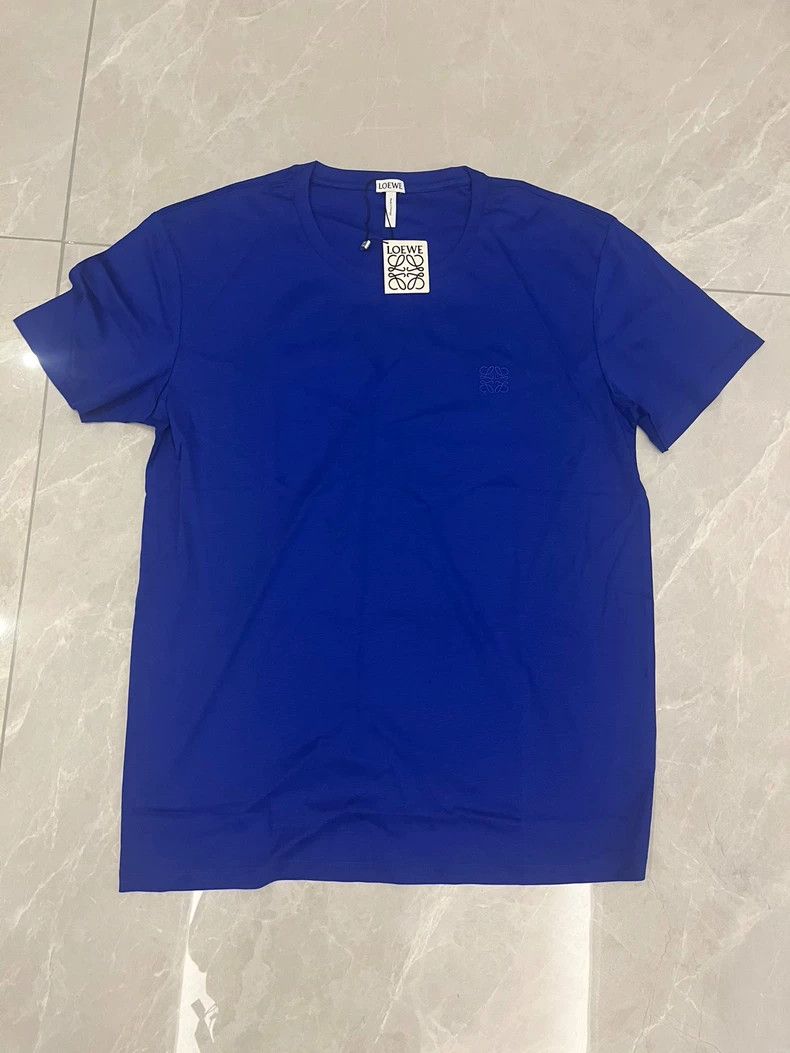 Loewe Loewe Dark blue chest embroidery navy blue thin T-shirt Size US XXL / EU 58 / 5 - 1 Thumbnail