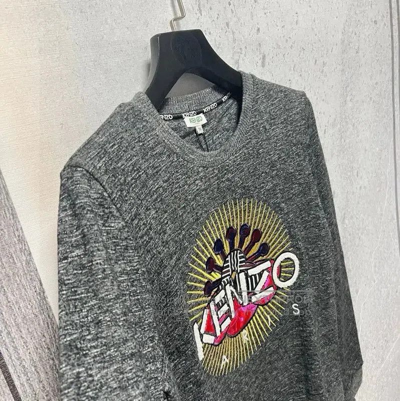 Kenzo Kenzo Men's Grey Cotton Embroidered Sweatshirt . Size US M / EU 48-50 / 2 - 3 Thumbnail