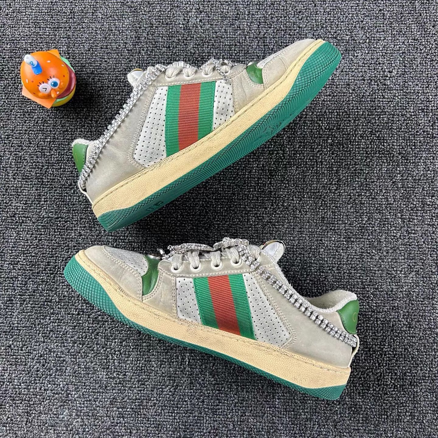 Gucci Gucci Crystal Distressed Sneakers EUR 36 Size US 5.5 / IT 35.5 - 3 Thumbnail