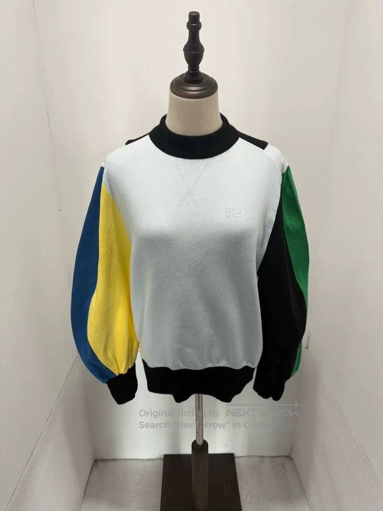 Loewe Loewe Wool patchwork embroidered logo hoodie Size S / US 4 / IT 40 - 1 Thumbnail