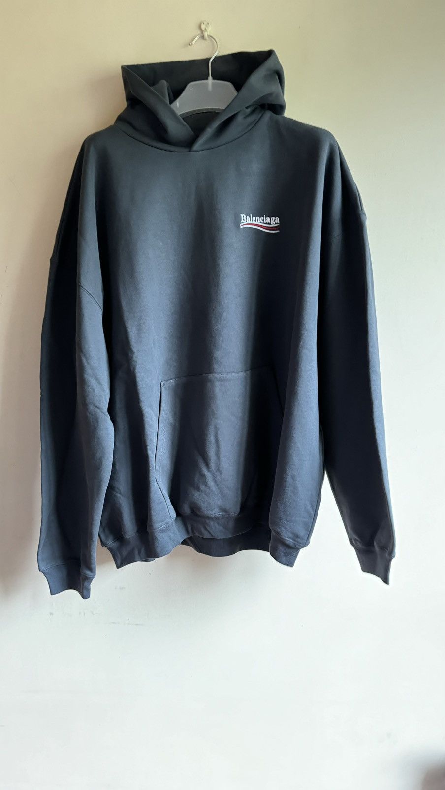 Balenciaga Balenciaga Political dark grey large fit hoodie Size US M / EU 48-50 / 2 - 1 Thumbnail