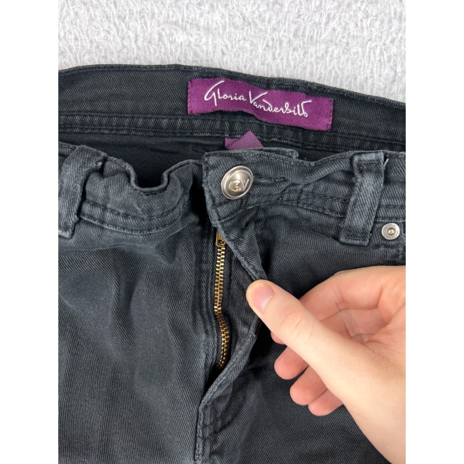 Gloria Vanderbilt Gloria Vanderbilt Jeans Womens 8 Black Denim Straight Regular Fit 5-Pocket Comfort Classic Size 30" / US 8 / IT 44 - 6 Thumbnail