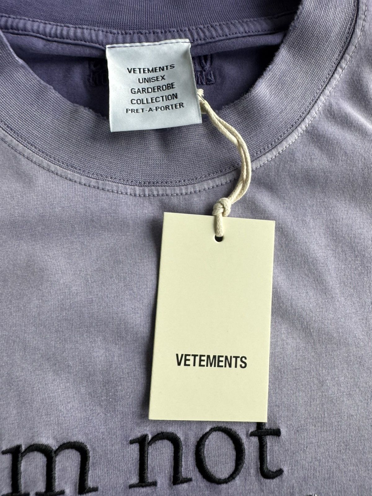 Vetements Vetements 'i'm not doing shit today' t-shirt (purple) Size US M / EU 48-50 / 2 - 4 Thumbnail