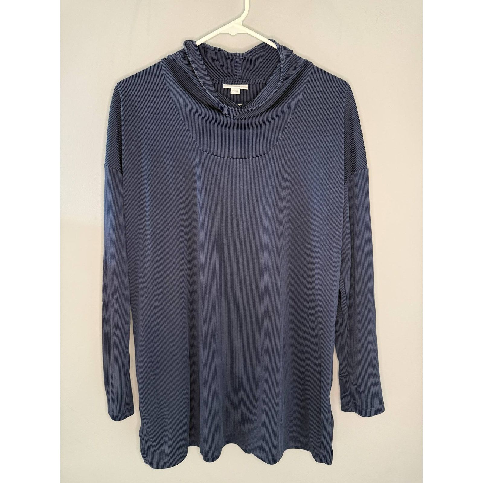 Other Pure Jill Striped Cowl Neck Knit Tunic Top Navy Blue Women M Size M / US 6-8 / IT 42-44 - 1 Thumbnail