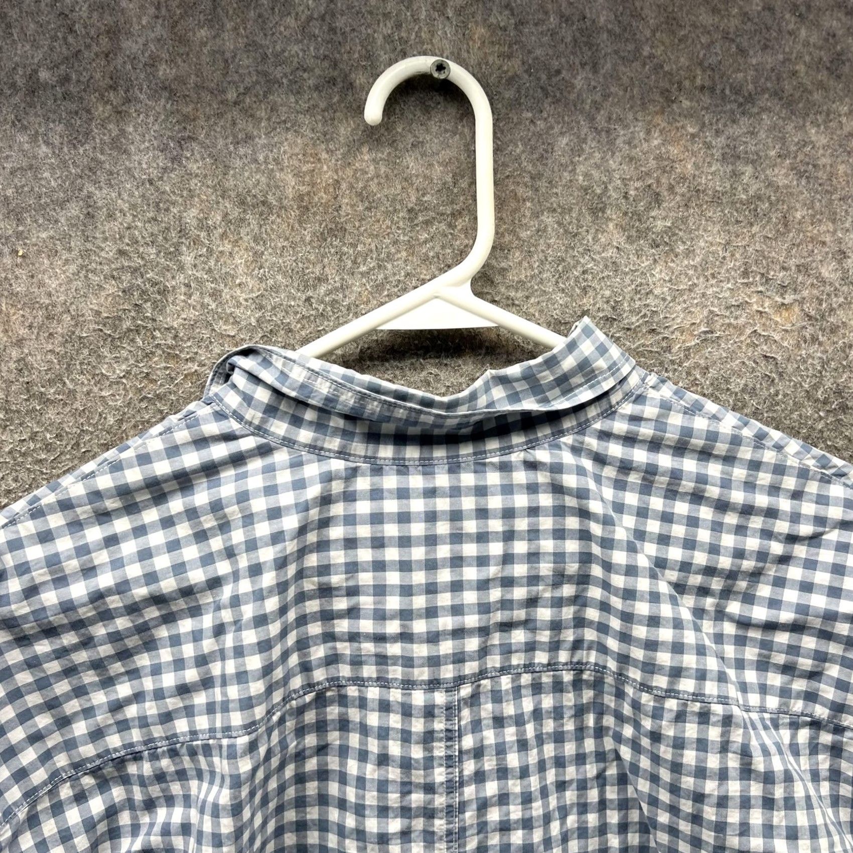 Frank & Eileen Frank & Eileen Shirt Mens XL Blue Gingham Check Button Front Italy Long Sleeve Size US XL / EU 56 / 4 - 7 Thumbnail