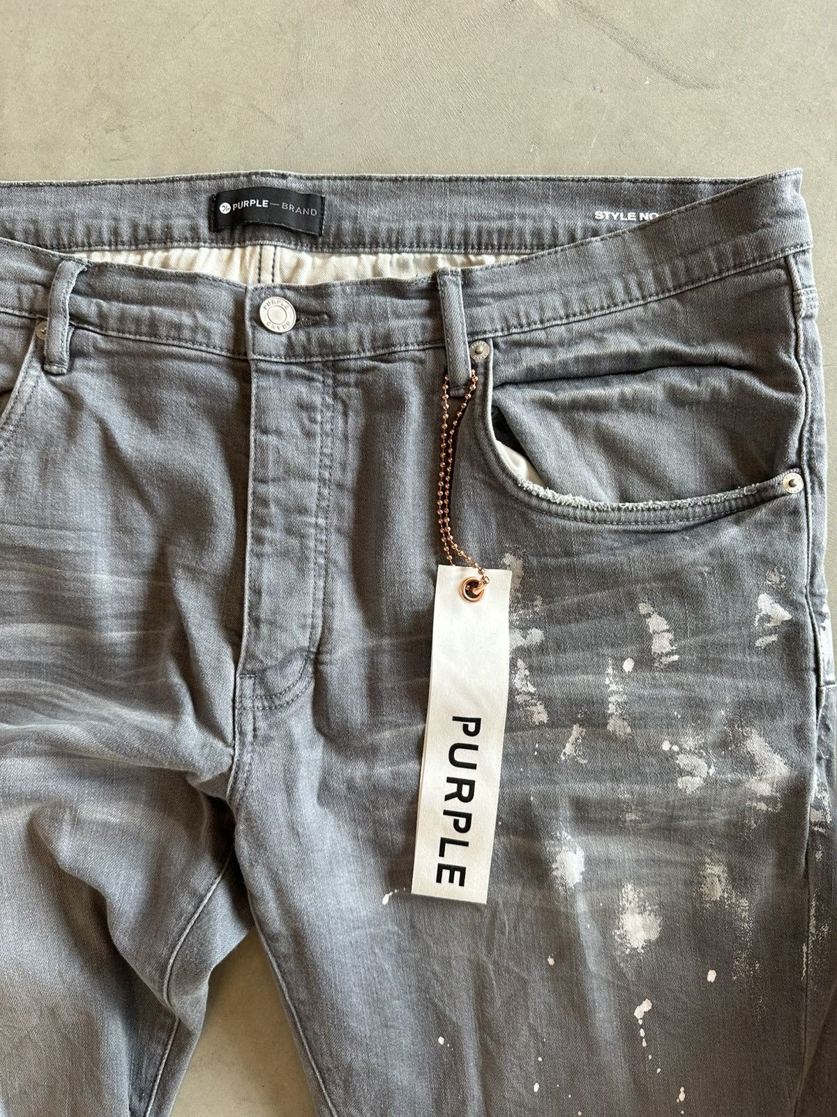 Purple Brand Purple Brand Denim Paint Splatter Grey Size US 40 / EU 56 - 2 Thumbnail