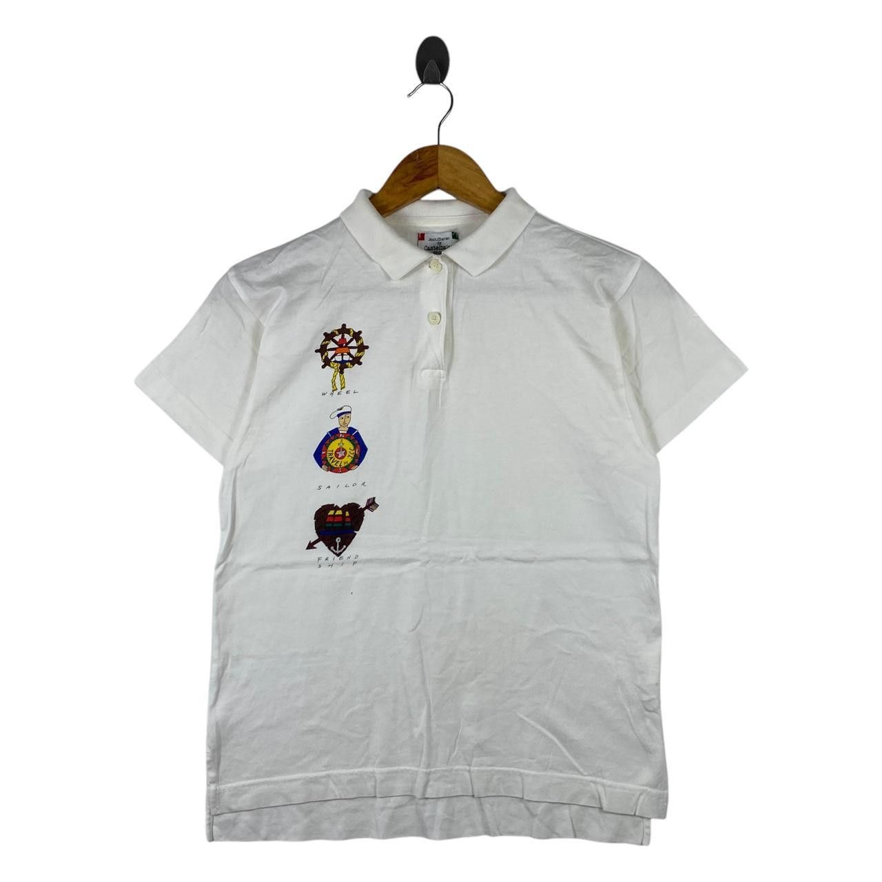 Jean Charles De Castelbajac Vintage JEAN CHARLES CASTELBAJAC Sailor Polo Tee Shirt Top Size S / US 4 / IT 40 - 1 Thumbnail
