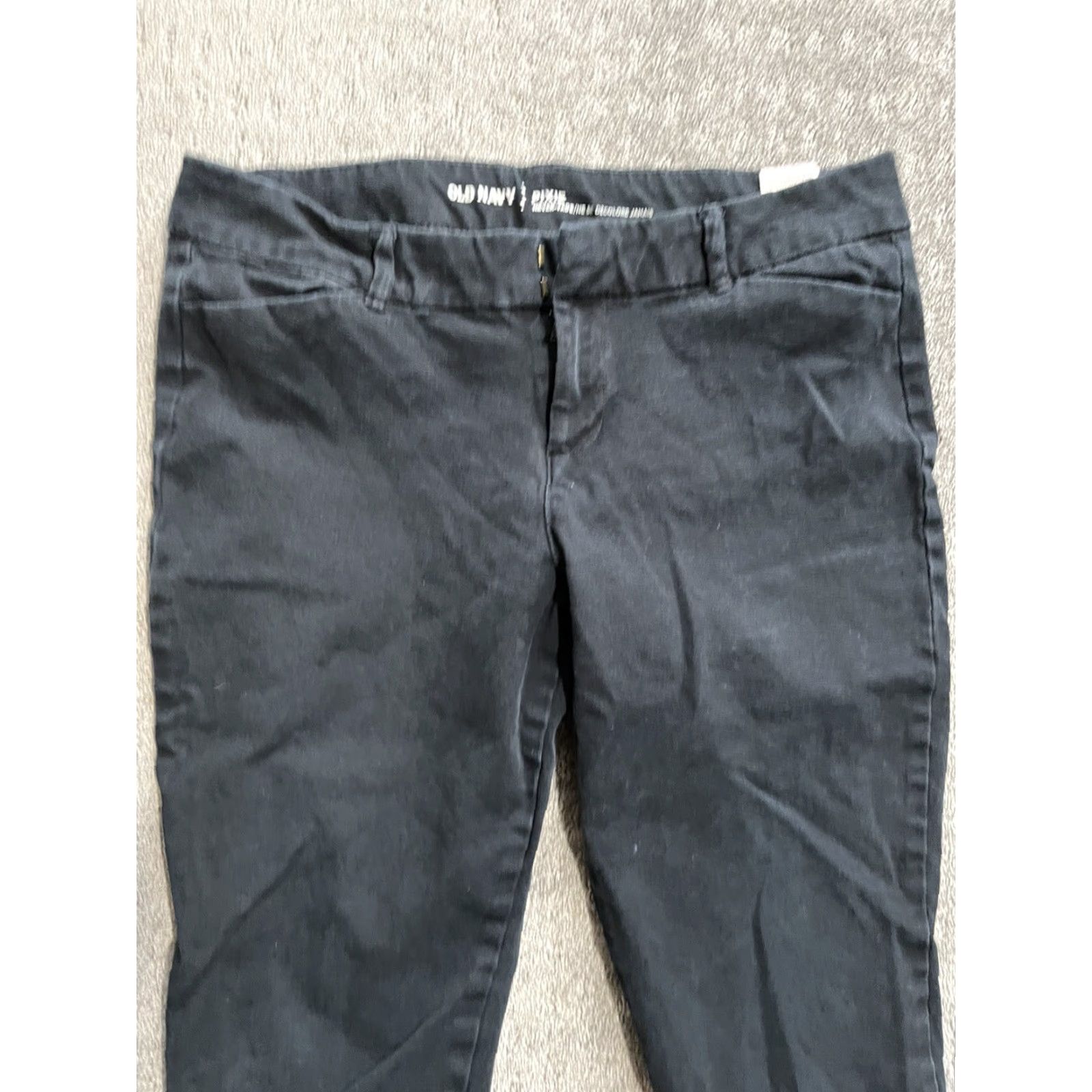 Old Navy Old Navy Black Pixie Ankle Pants Women Size 6 Regular Slim Flat Front Pockets Cotton Blend 3/4 Crop Style Pants Size 28" / US 6 / IT 42 - 2 Thumbnail