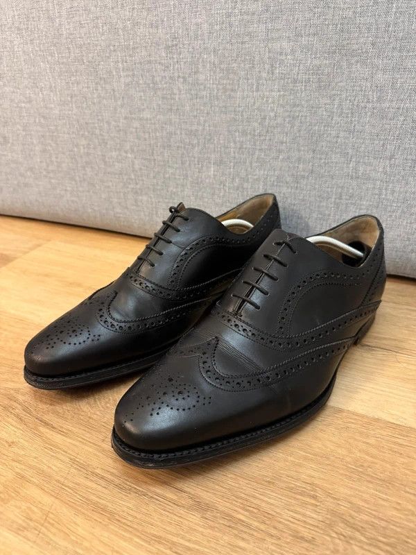Barker Barker England Turing Calf Leather Oxford Brogue UK10 44 Size US 11 / EU 44 - 6 Thumbnail