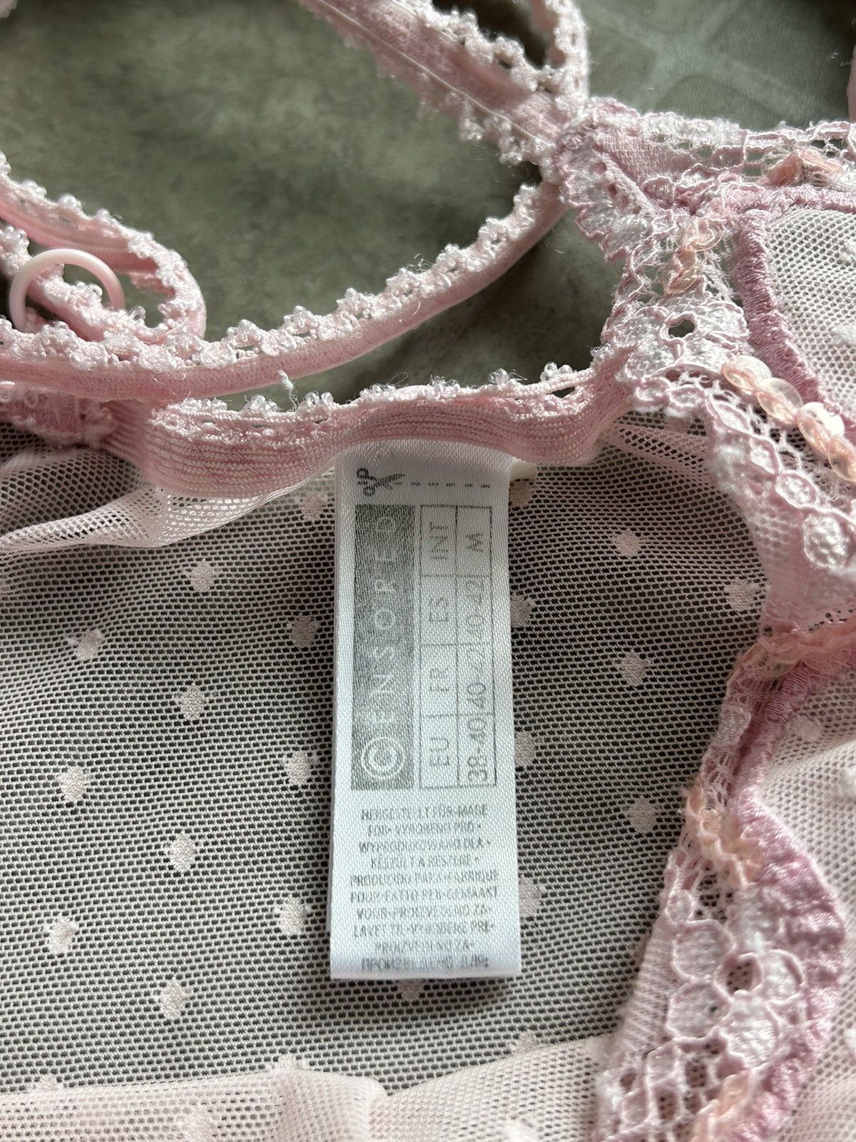 Vintage 🎀 Vintage pink lace lingerie mesh top coquette Size M / US 6-8 / IT 42-44 - 8 Thumbnail