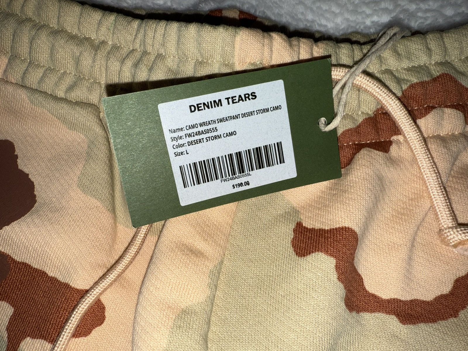 DENIM TEARS Denim Tears Camo Wreath Sweatpants Desert Storm Tan sz L Size US 34 / EU 50 - 5 Thumbnail