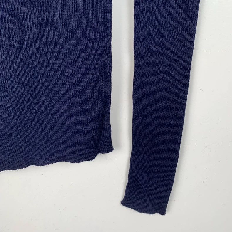 Prada Prada Size 36 Dark blue sheep wool semi-zipper knitted unde Size US XXS / EU 40 - 4 Thumbnail