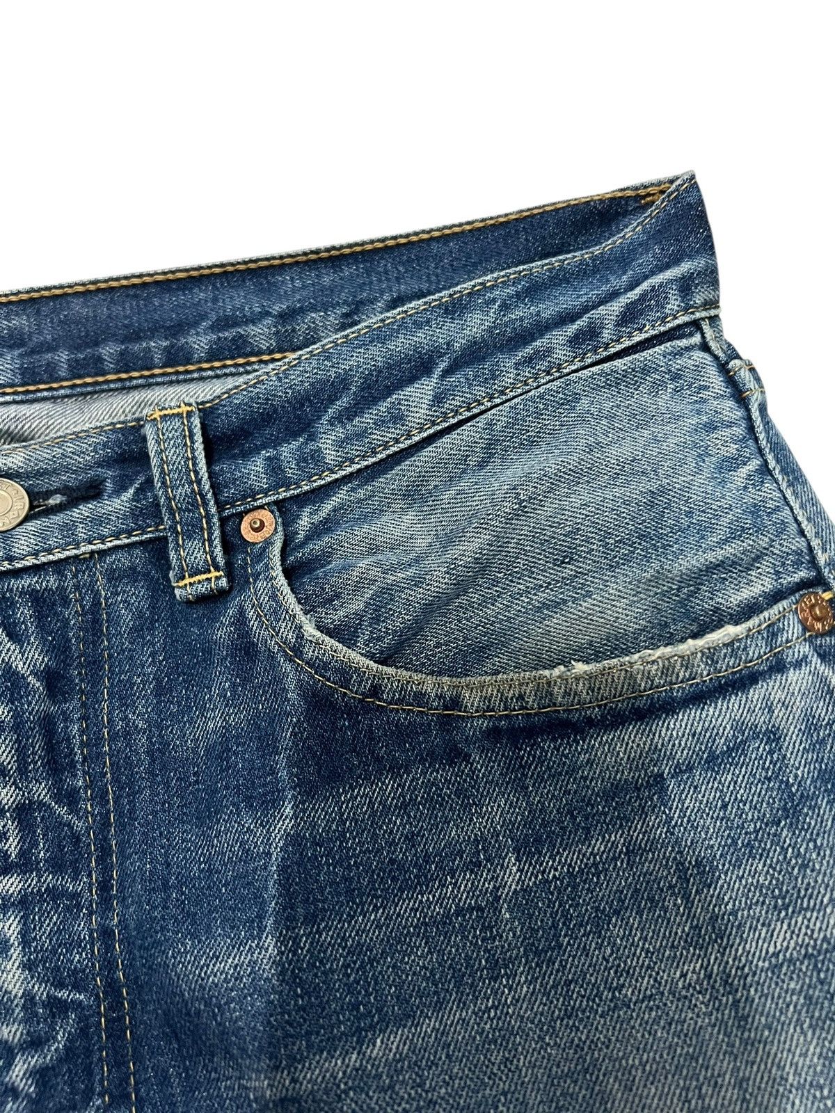 Blue Blue Japan Blue Blue Japan Distress Selvedge Jean Size US 32 / EU 48 - 9 Thumbnail