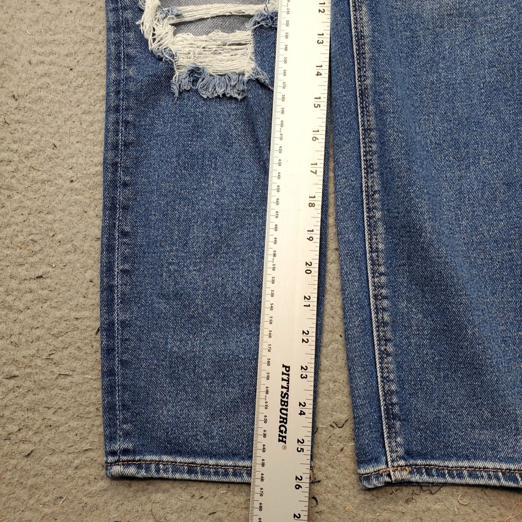 American Eagle Outfitters American Eagle Jeans Womens 00 Blue Denim Medium Wash Distressed Boho Streetwear Jeans Size 24" / US 00 / IT 34 - 4 Thumbnail