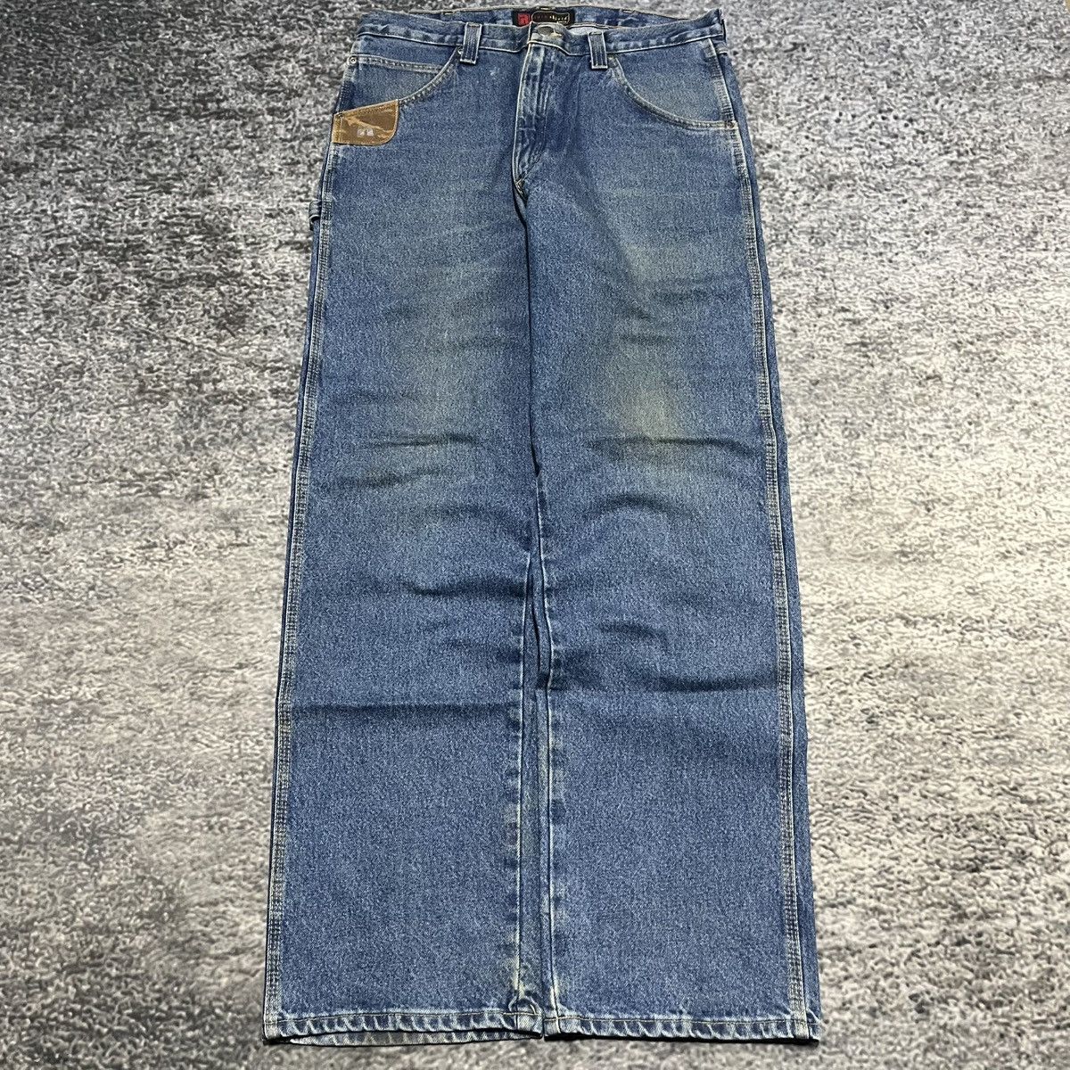Wrangler VINTAGE WRANGLER BAGGY LOOSE FIT CARPENTER WORKWEAR JEANS Size US 36 / EU 52 - 2 Thumbnail