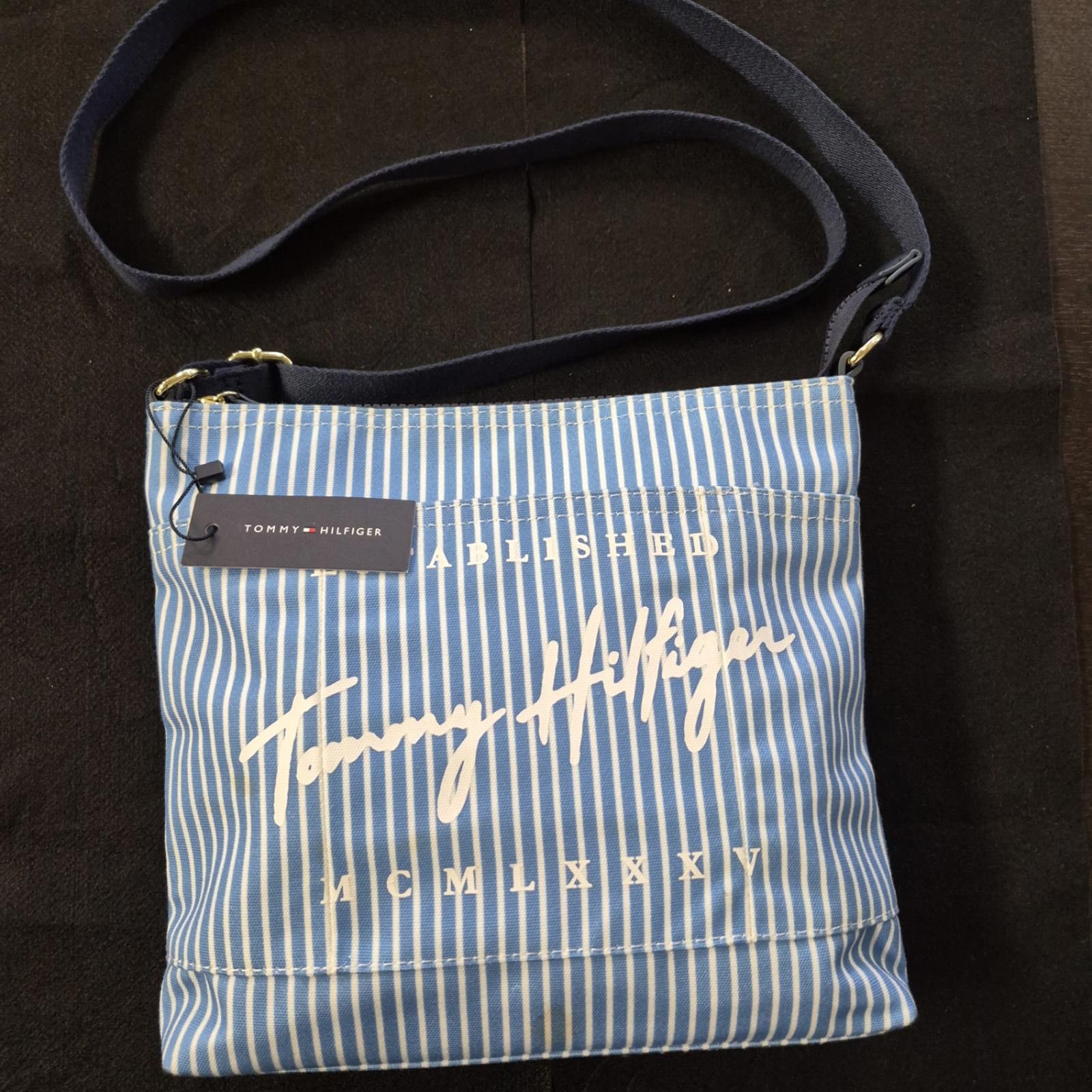 Tommy Hilfiger Tommy Hilfiger Flag Stripe Crossbody Bag – Blue/White Size ONE SIZE - 7 Thumbnail