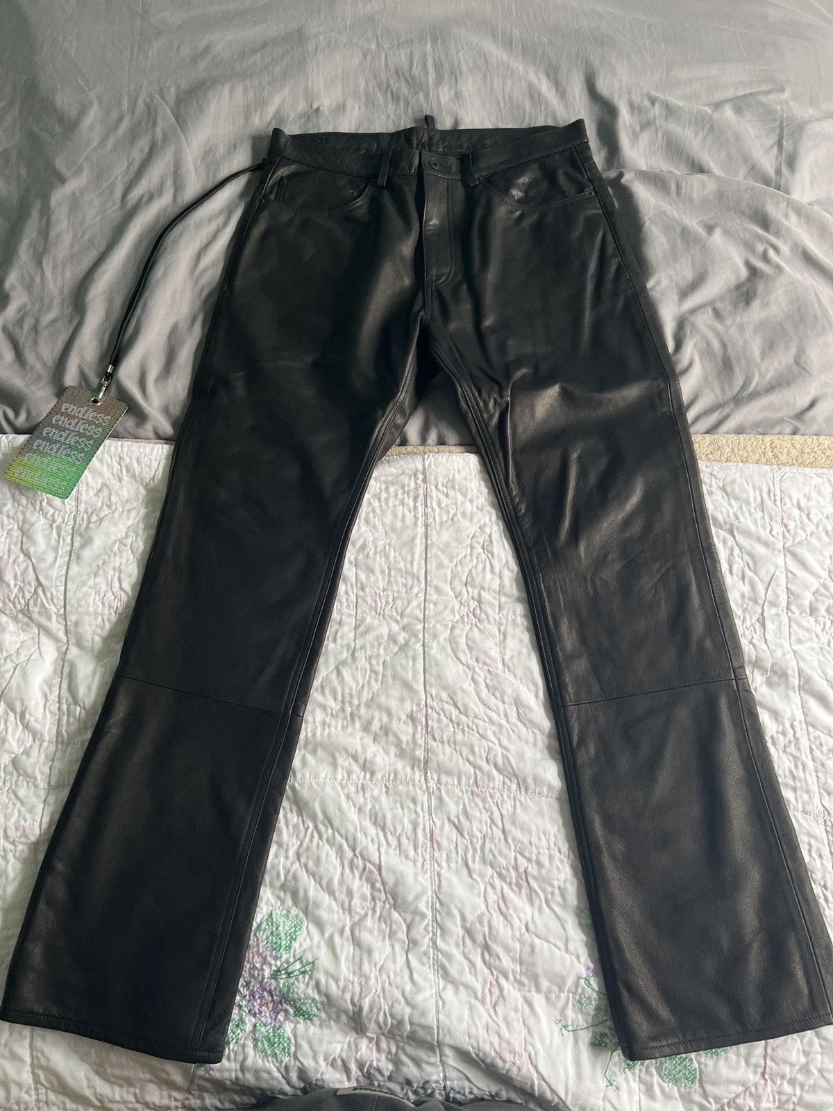 Vlone Endless (Vlone) Leather Pants Size US 34 / EU 50 - 2 Thumbnail
