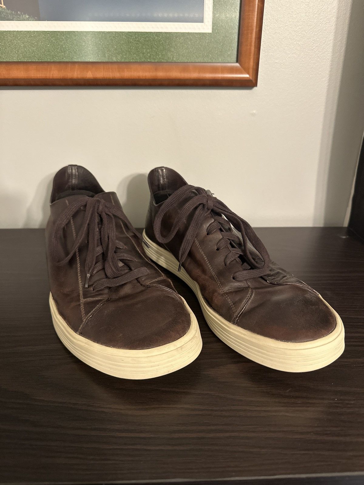 Rick Owens Rick Owens Mastodon Low Cut Sneakers - Brown Size 44 / 11 US Size US 11 / EU 44 - 2 Thumbnail