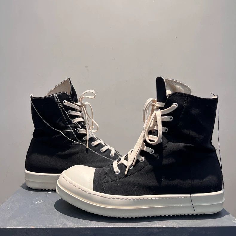 Rick Owens Rick Owens Nylon high-top fringed large Converse board shoe Size US 10.5 / EU 43-44 - 4 Thumbnail