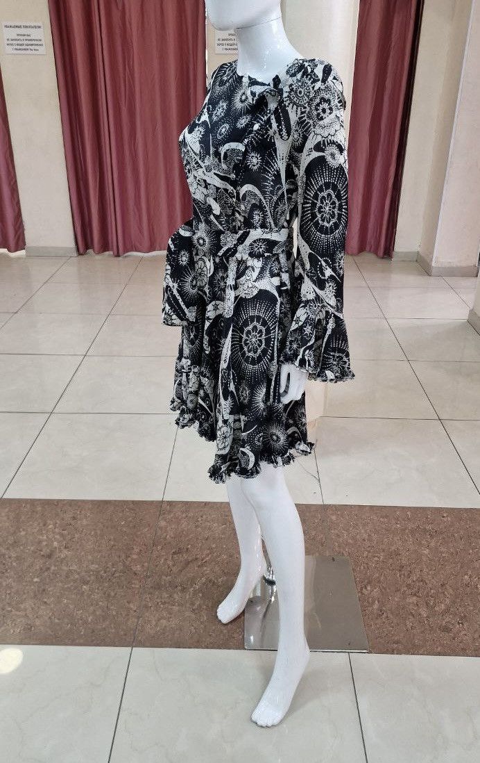 Chloe CHLOE MINI FLORAL 2018 Dress in Cotton & Silk, black & white Size S / US 4 / IT 40 - 3 Thumbnail