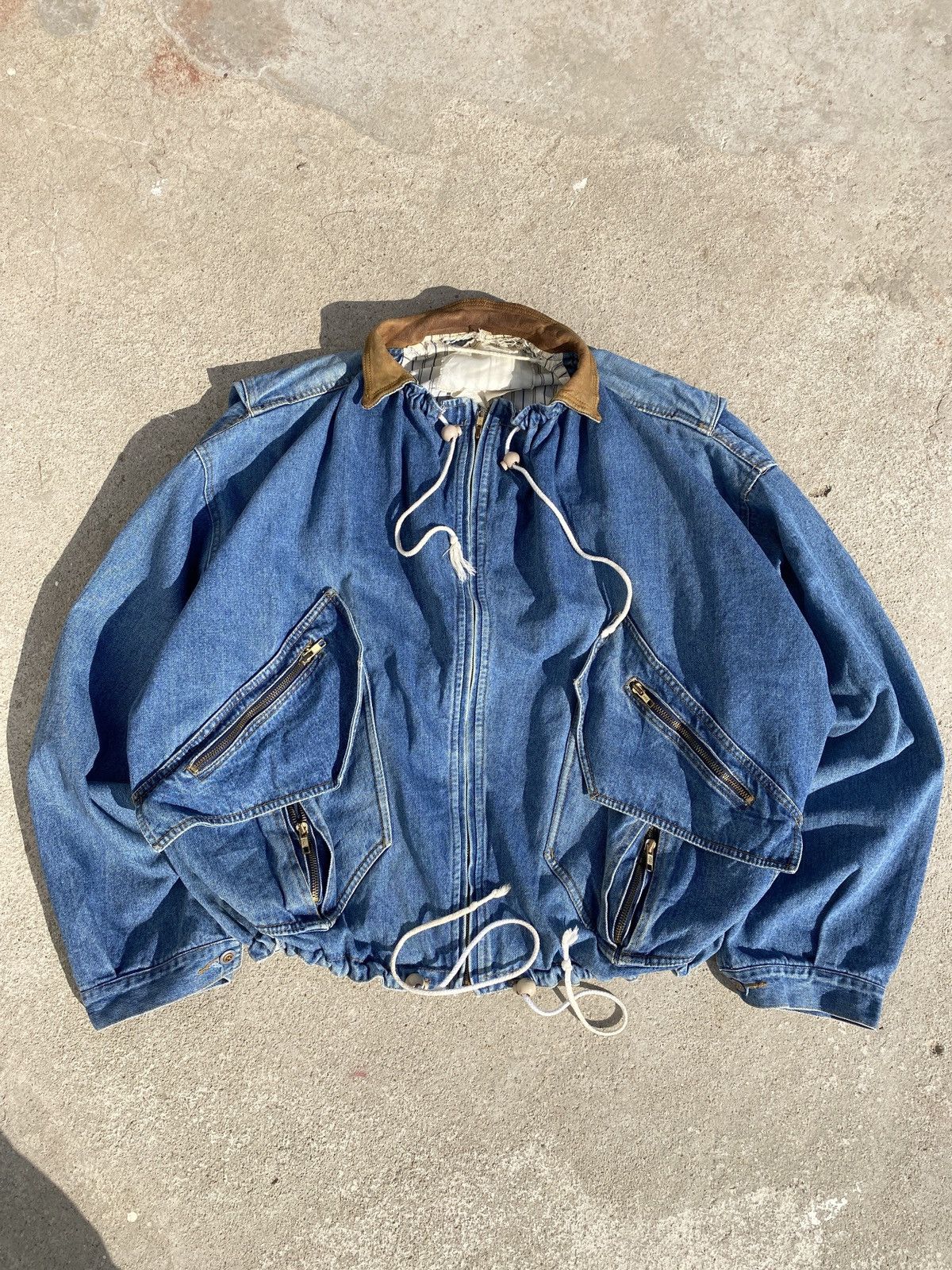 Vintage Vintage Y2k Denim Oversized Jacket Size US L / EU 52-54 / 3 - 2 Thumbnail