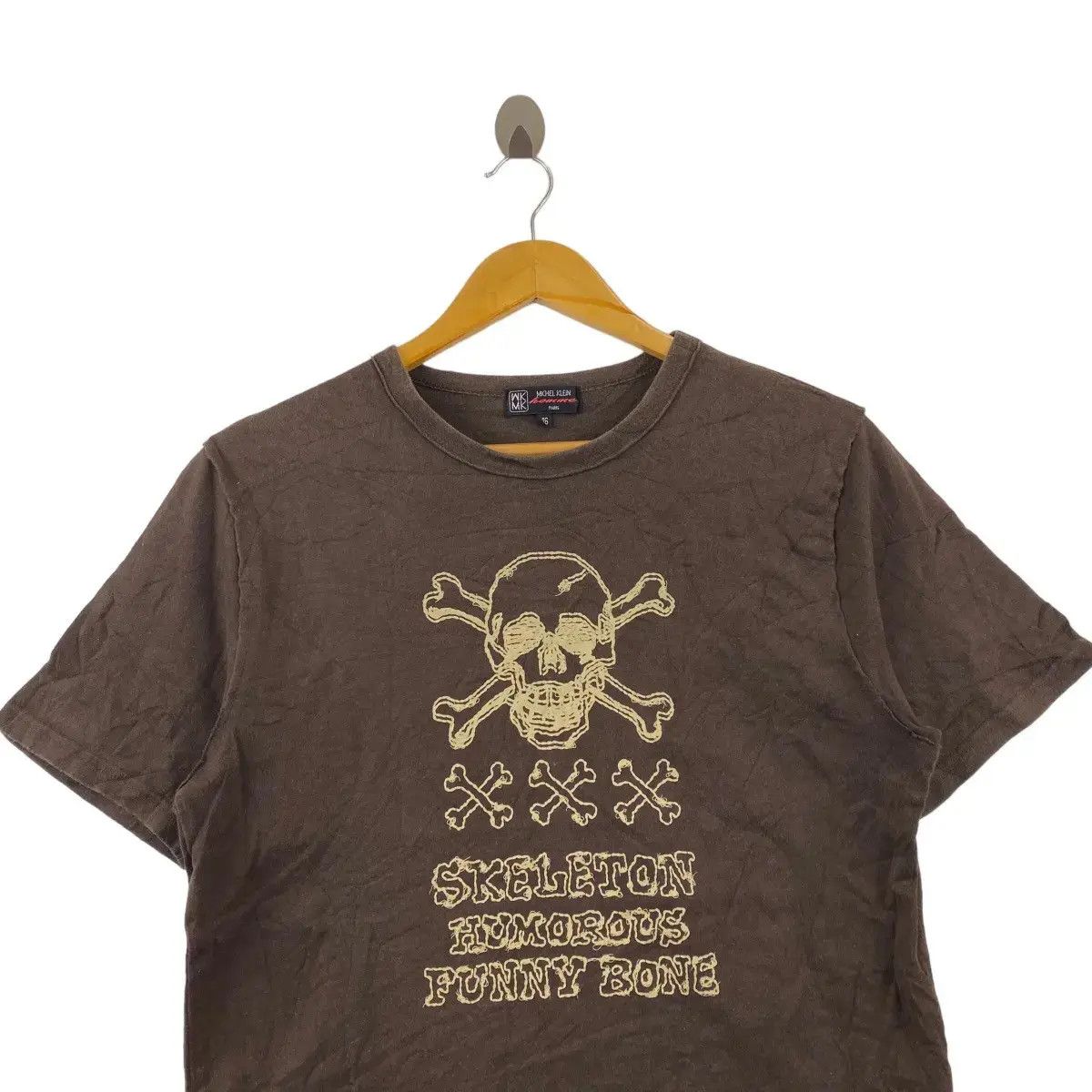 Vintage Vintage MK KLEIN PARIS Skeleton Funny Bones Tee Shirt Top Size US S / EU 44-46 / 1 - 2 Thumbnail