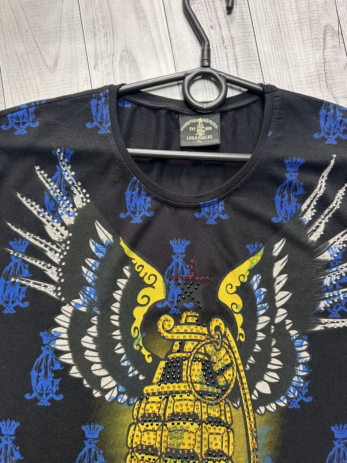 Christian Audigier × Ed Hardy × Vintage Vintage Christian audigier big logo tee rare size L Size US L / EU 52-54 / 3 - 4 Thumbnail