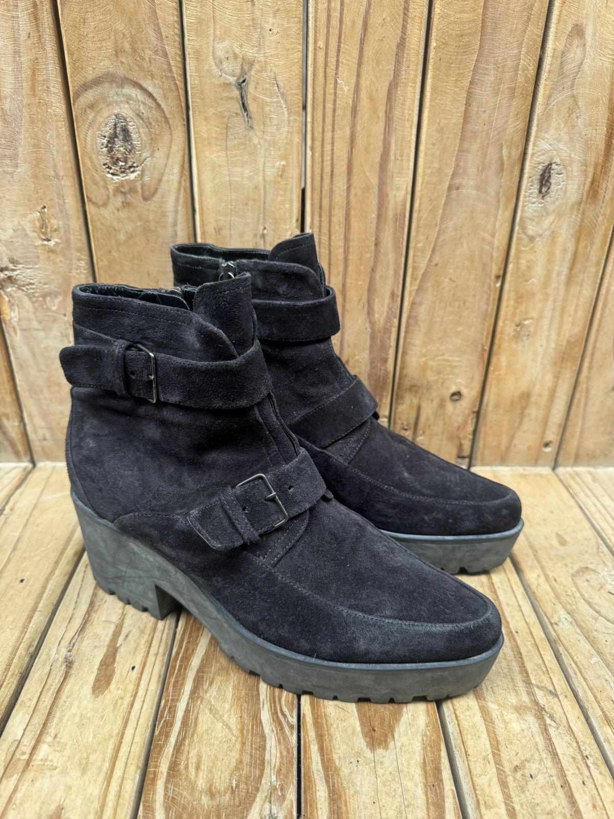 Miu Miu Miu miu heeled suede buckled boots Size US 7 / IT 37 - 3 Thumbnail