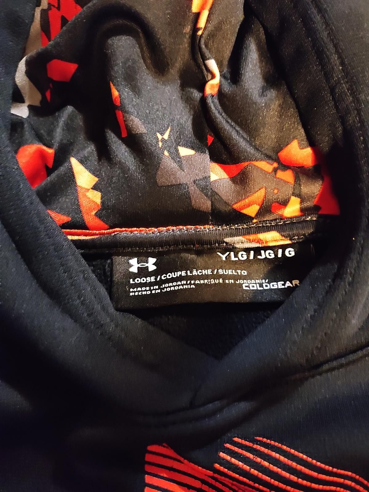 Under Armour Under Armour Youth Large Hoodie Black with Orange Accents Size US L / EU 52-54 / 3 - 6 Thumbnail