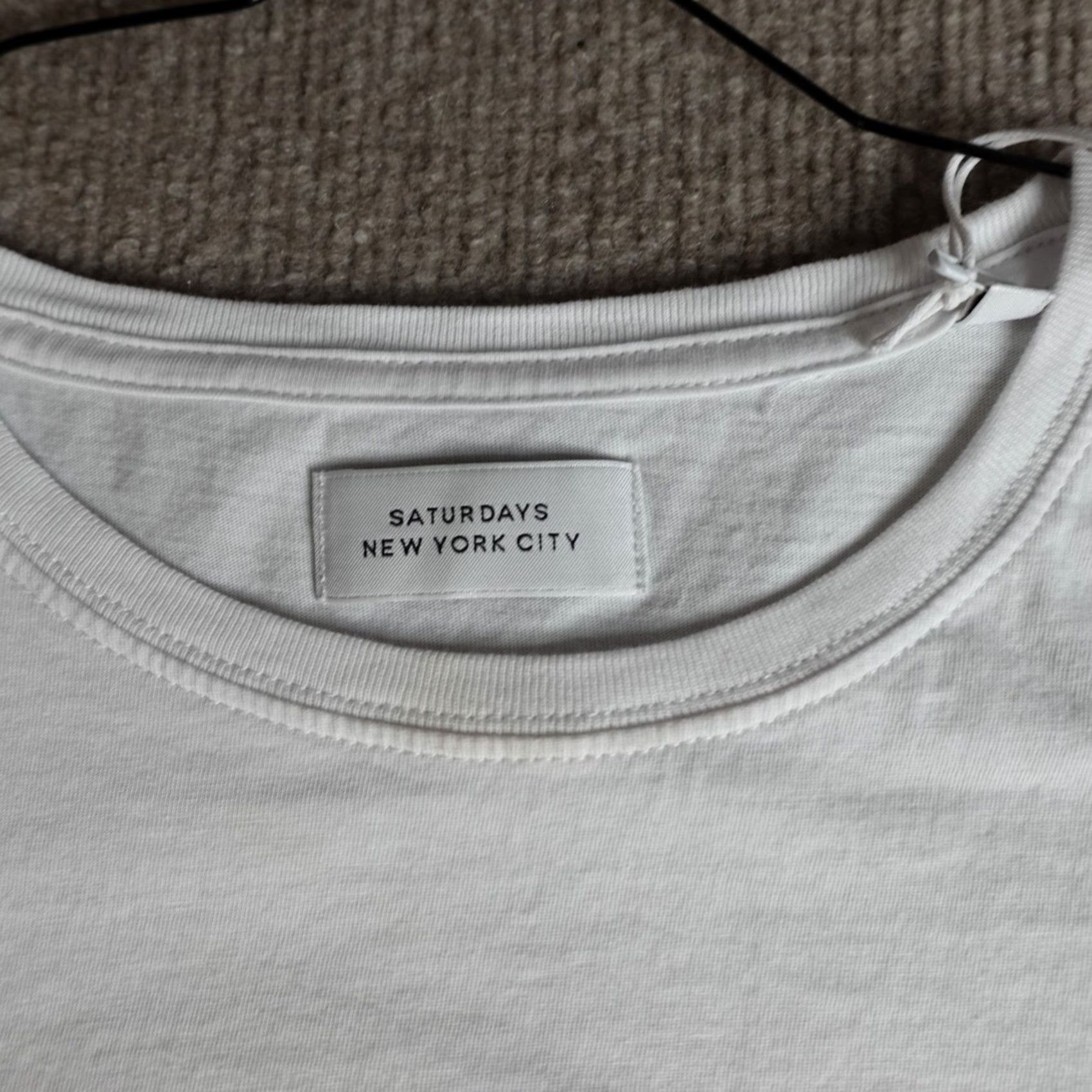 Saturdays NYC Saturdays NYC Mens Shirt Large White Bandana Short Sleeve NEW Size US L / EU 52-54 / 3 - 7 Thumbnail