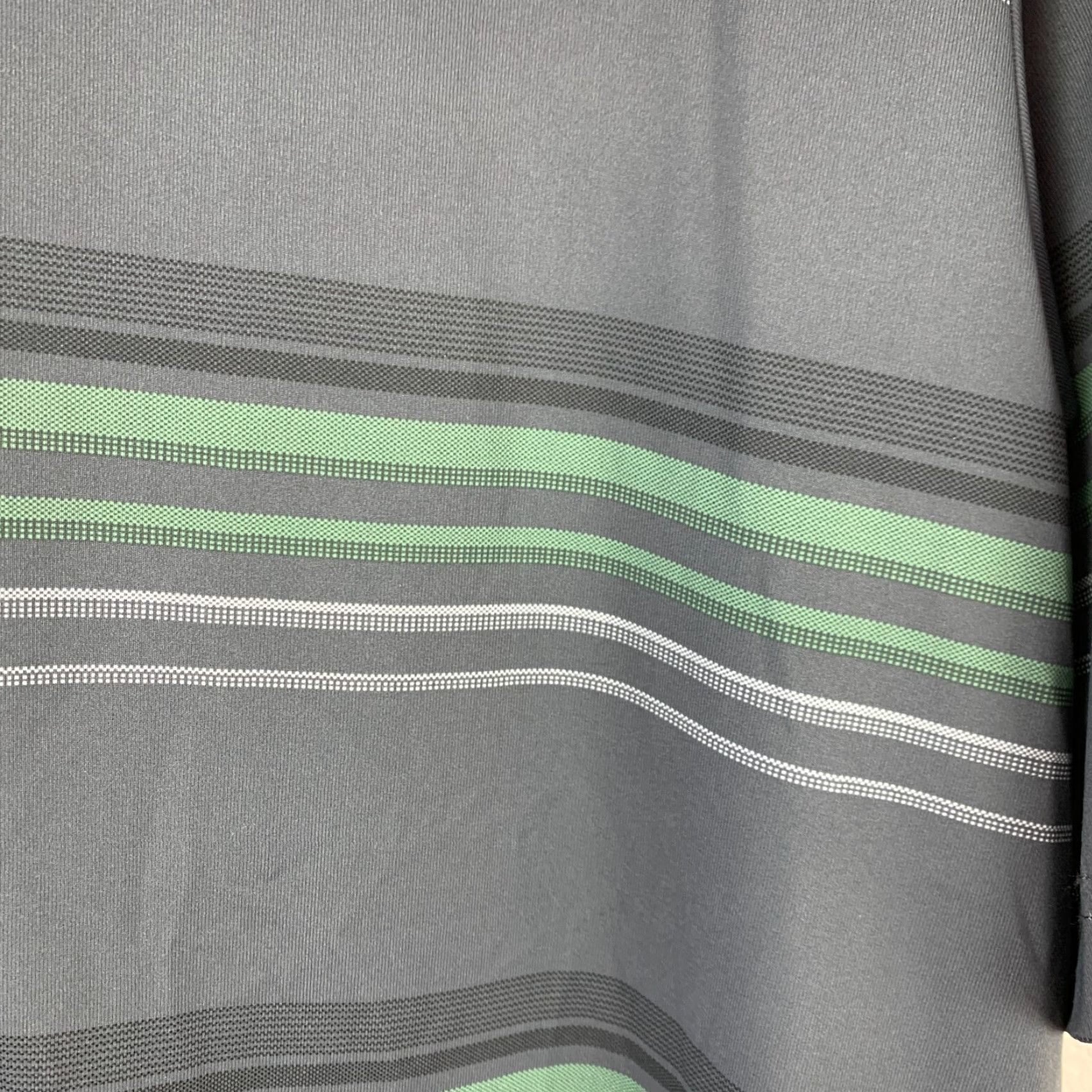 Roundtree & Yorke Roundtree & Yorke Performance Gray Striped Short Sleeve Polo Shirt Mens M Size US M / EU 48-50 / 2 - 4 Thumbnail
