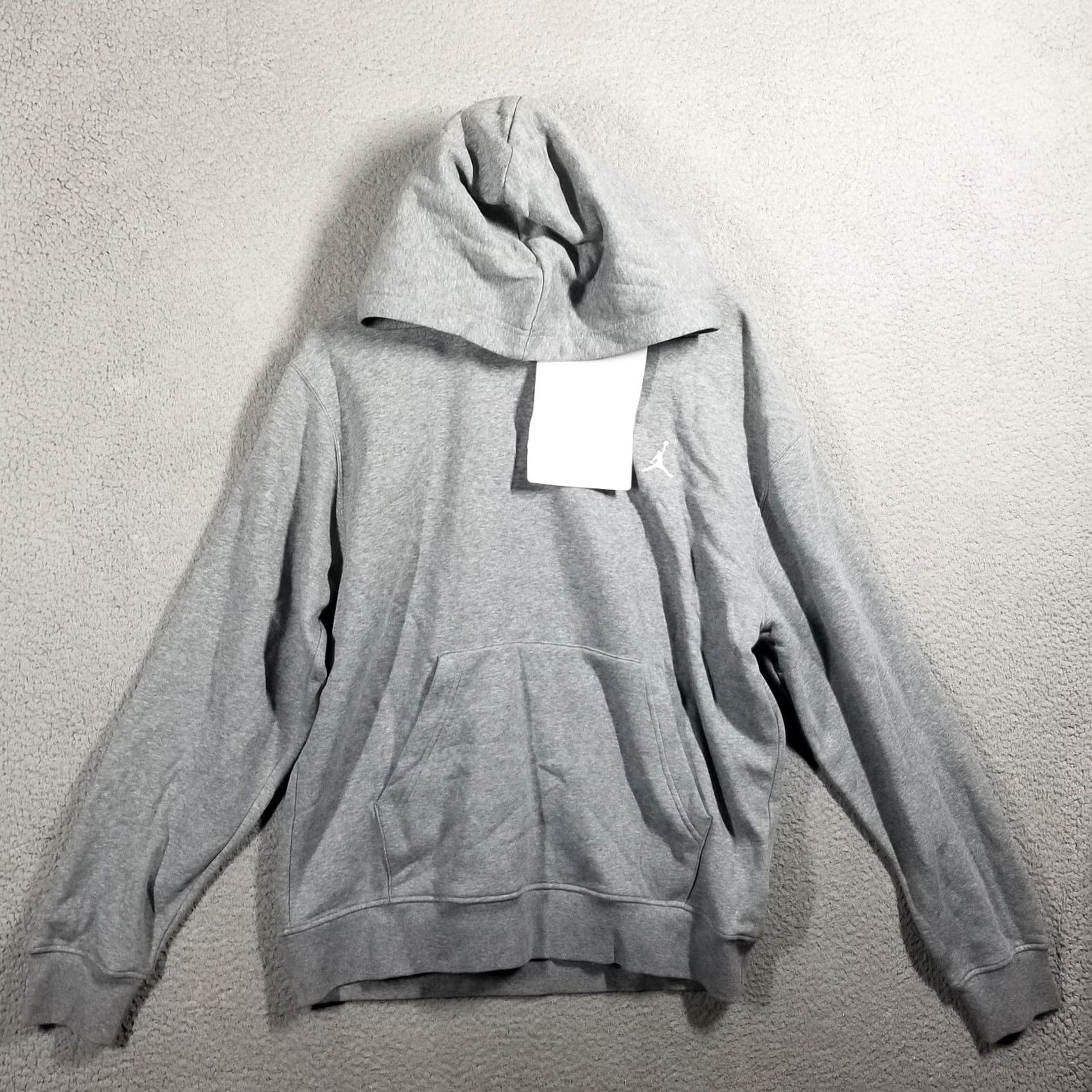 Jordan Brand Nike Jordan Brooklyn Fleece Hoodie Gray M Mens Pullover Hooded Kangaroo Pocket Embroidered Logo Size US M / EU 48-50 / 2 - 2 Thumbnail