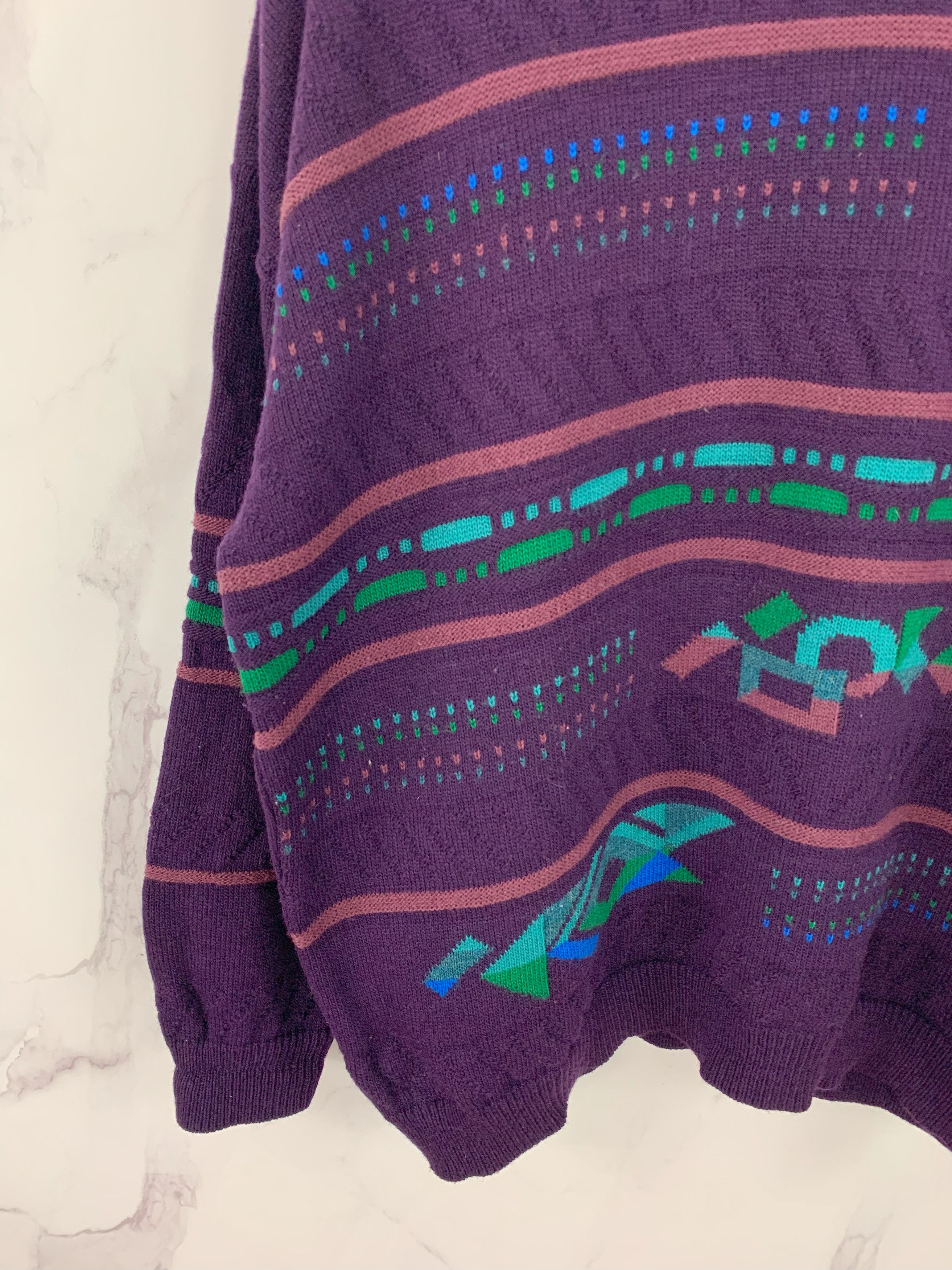 Other Vintage Paco Calvari Wool/Acrylic Geometric Pattern Sweater Size US L / EU 52-54 / 3 - 7 Thumbnail