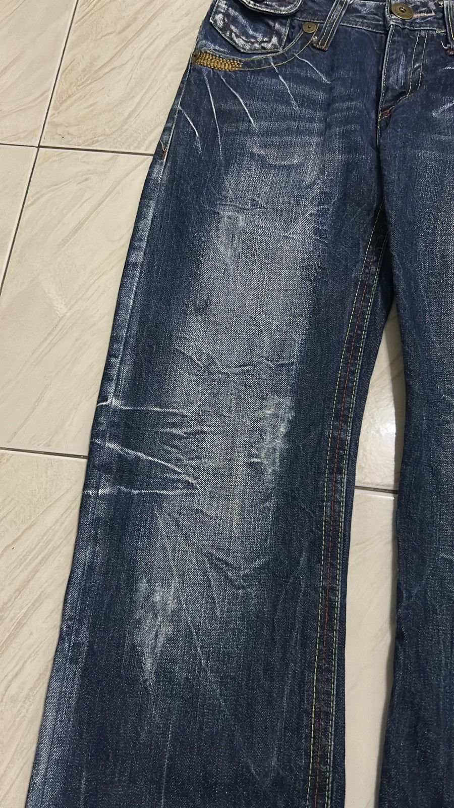 If Six Was Nine × Japanese Brand × Le Grande Bleu (L.G.B.) Casse Jeans Rare Vintage Design Size 28" / US 6 / IT 42 - 2 Thumbnail
