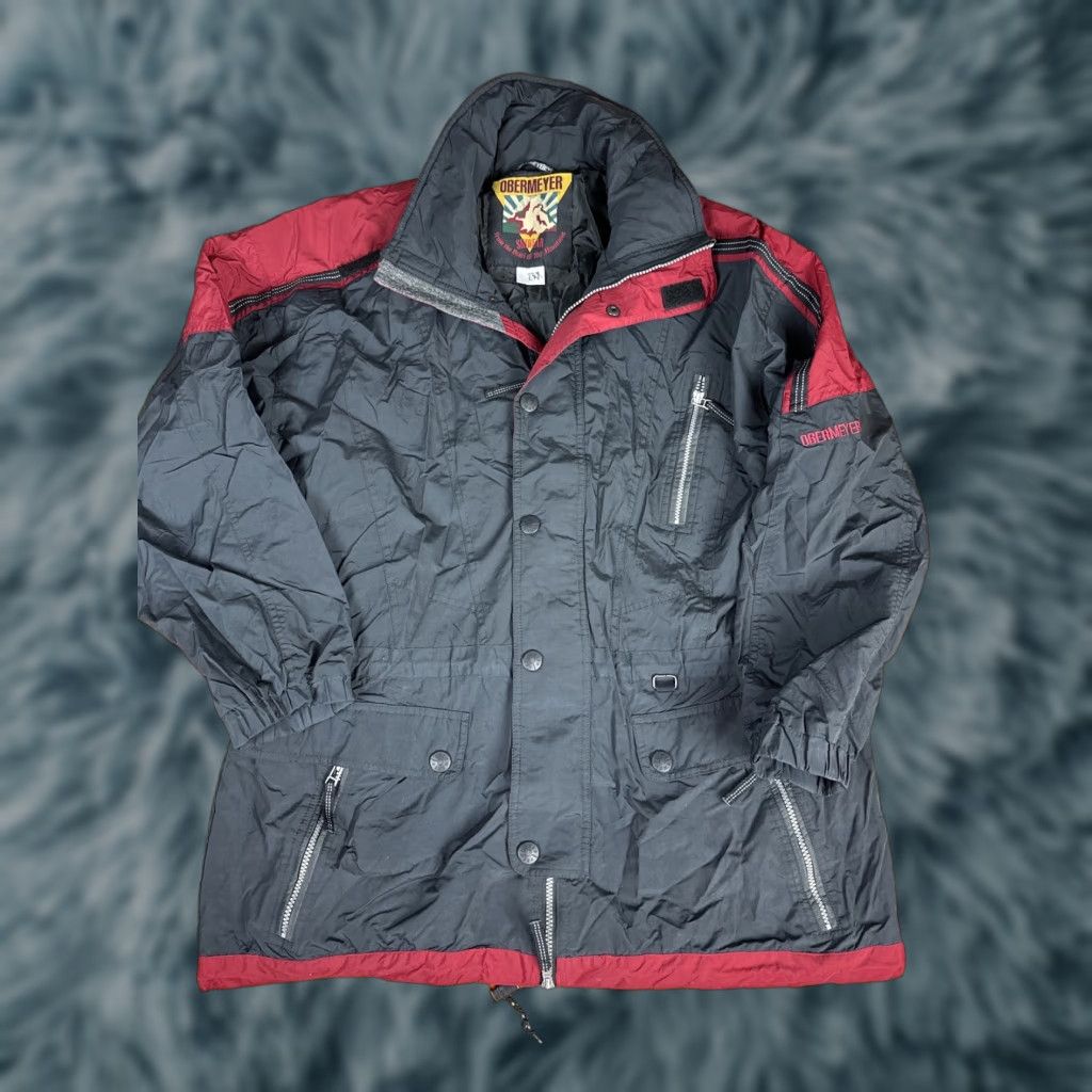 Obermeyer VINTAGE Obermeyer Ski Jacket Mens Long Sz L Black Maroon Parka Skiing Long Jacket Mens Black Maroon Size US L / EU 52-54 / 3 - 1 Thumbnail