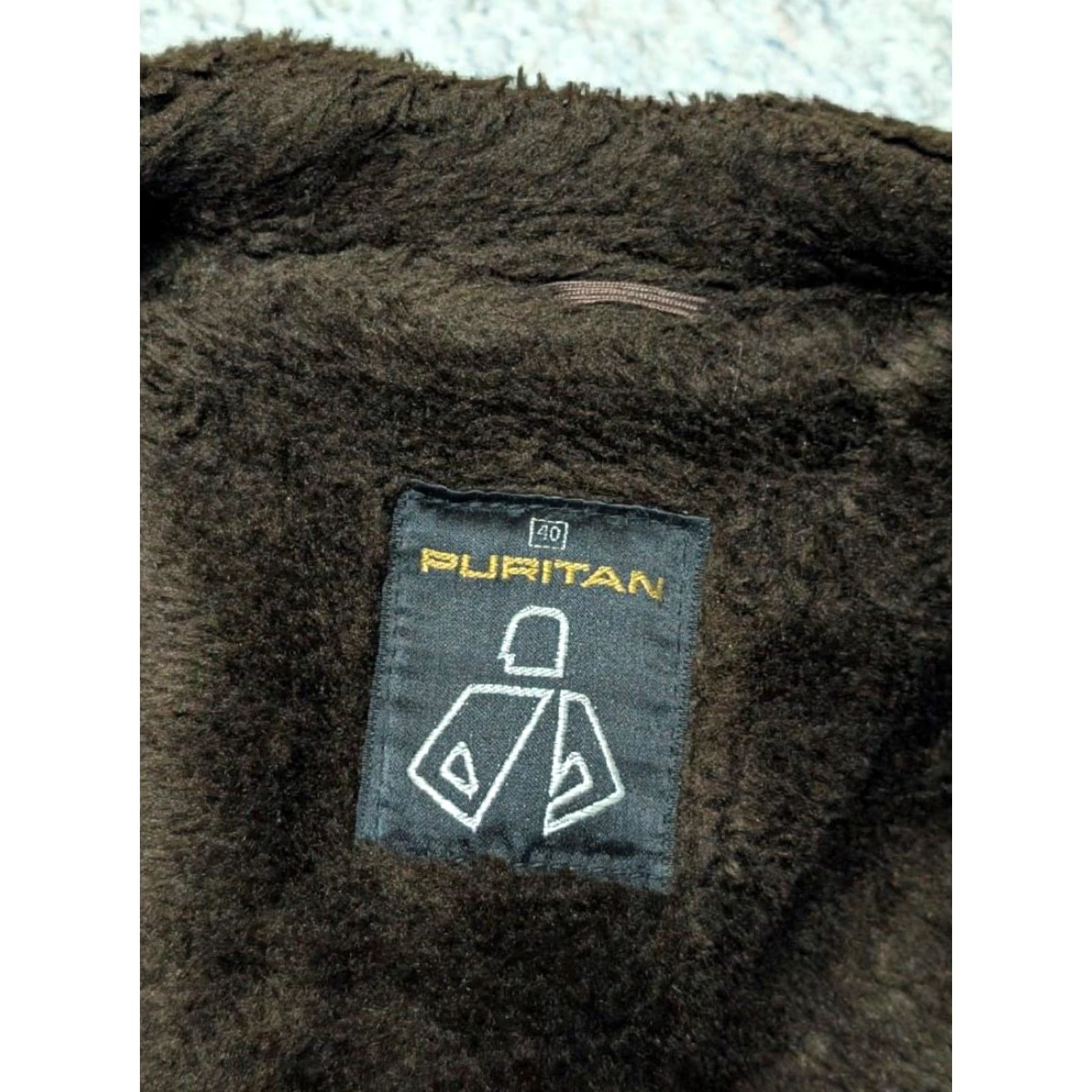 Doublet VINTAGE Puritan leather coat Men Chest 40 M Glove Leather Lambskin like brown pea coat faux mouton collar 40 in 22.5" 21" 23" 37" 18.5" 26" Mens Size ONE SIZE - 5 Thumbnail