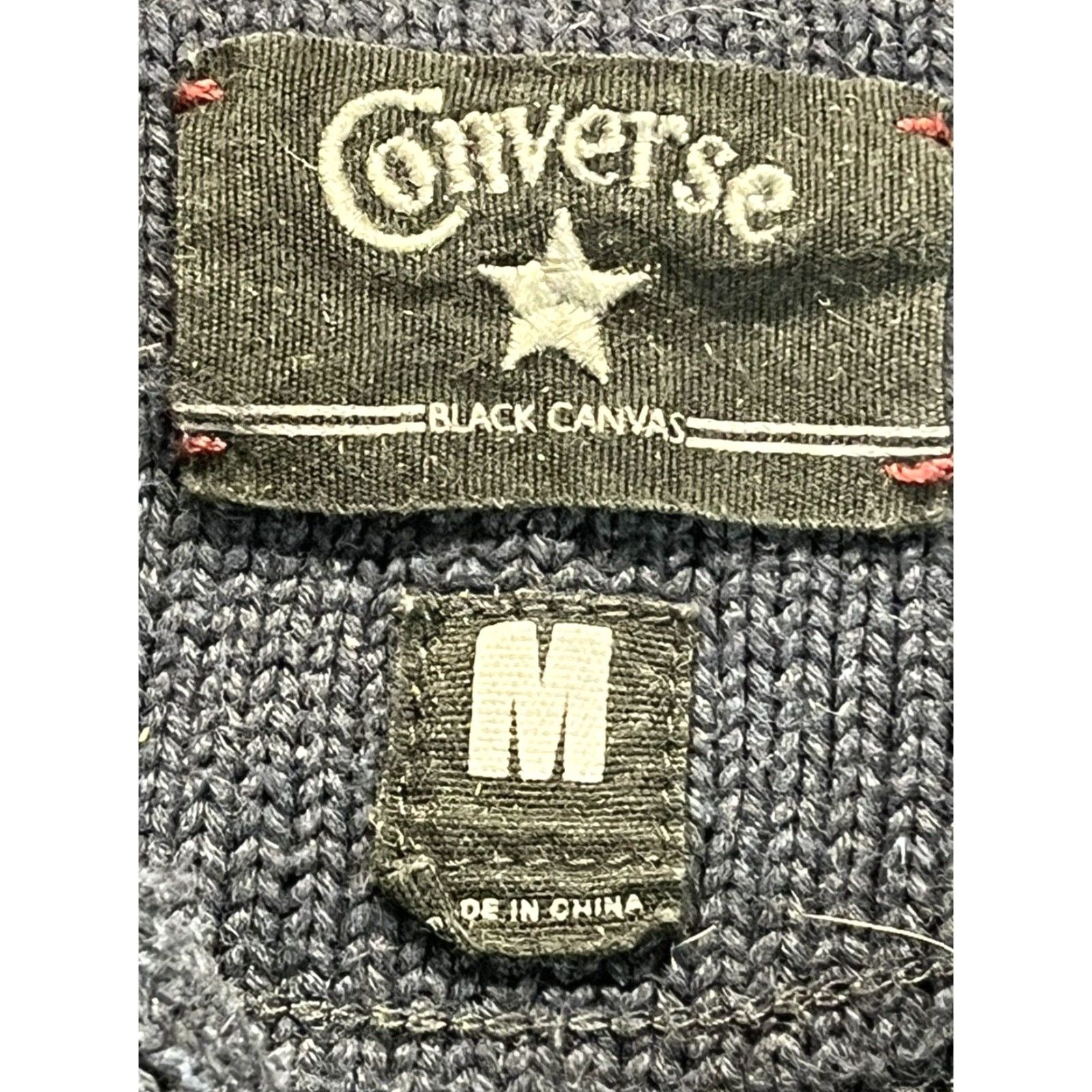 Converse VINTAGE Converse Sweater Shirt / Pullover Knit Henley - Mens Medium Navy Button Shawl Collar Cotton Knit Heavyweight Preppy 90s (if applicable) Size US M / EU 48-50 / 2 - 4 Thumbnail