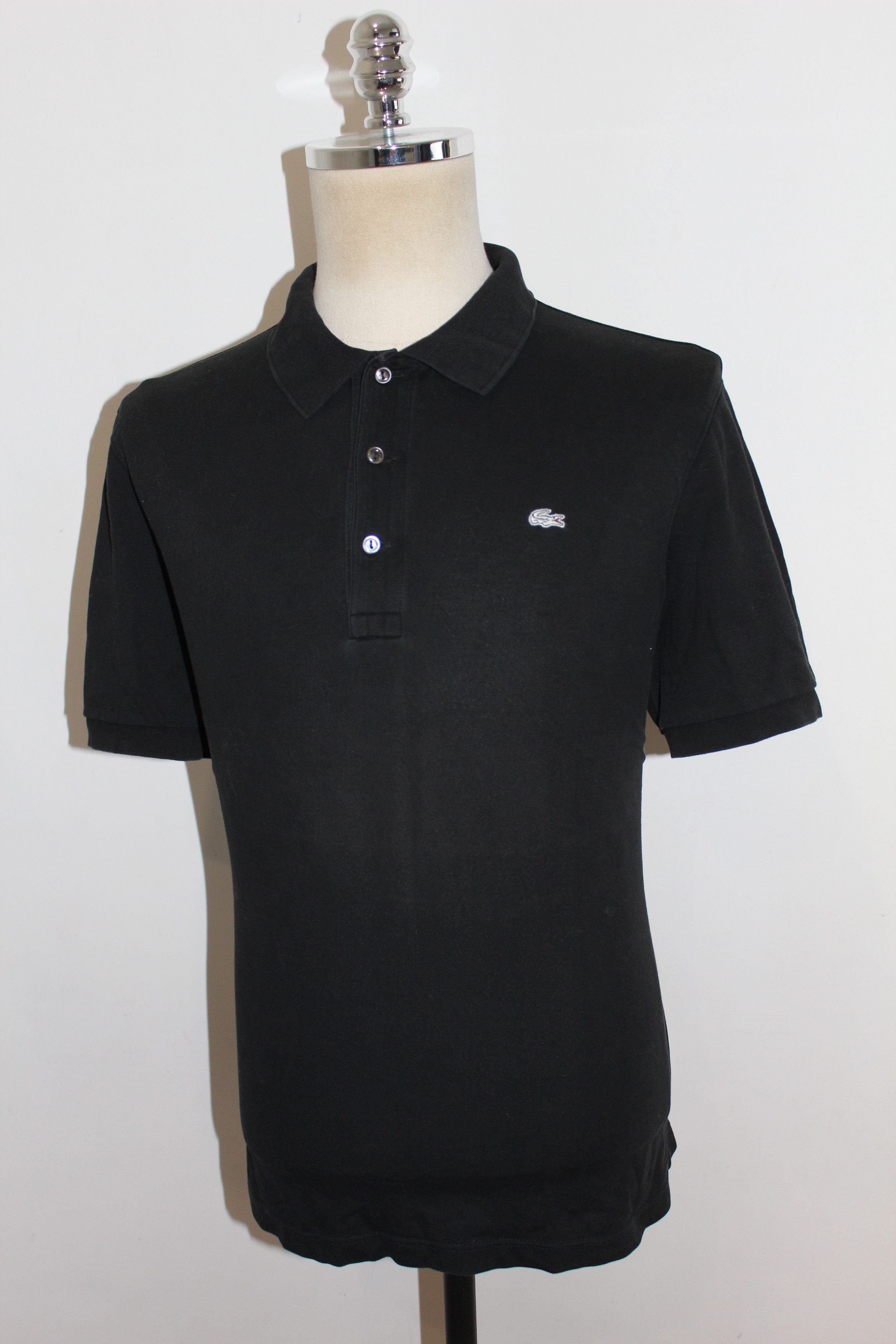 Lacoste LACOSTE Short Sleeve Black Polo Shirt Size US XL / EU 56 / 4 - 2 Thumbnail