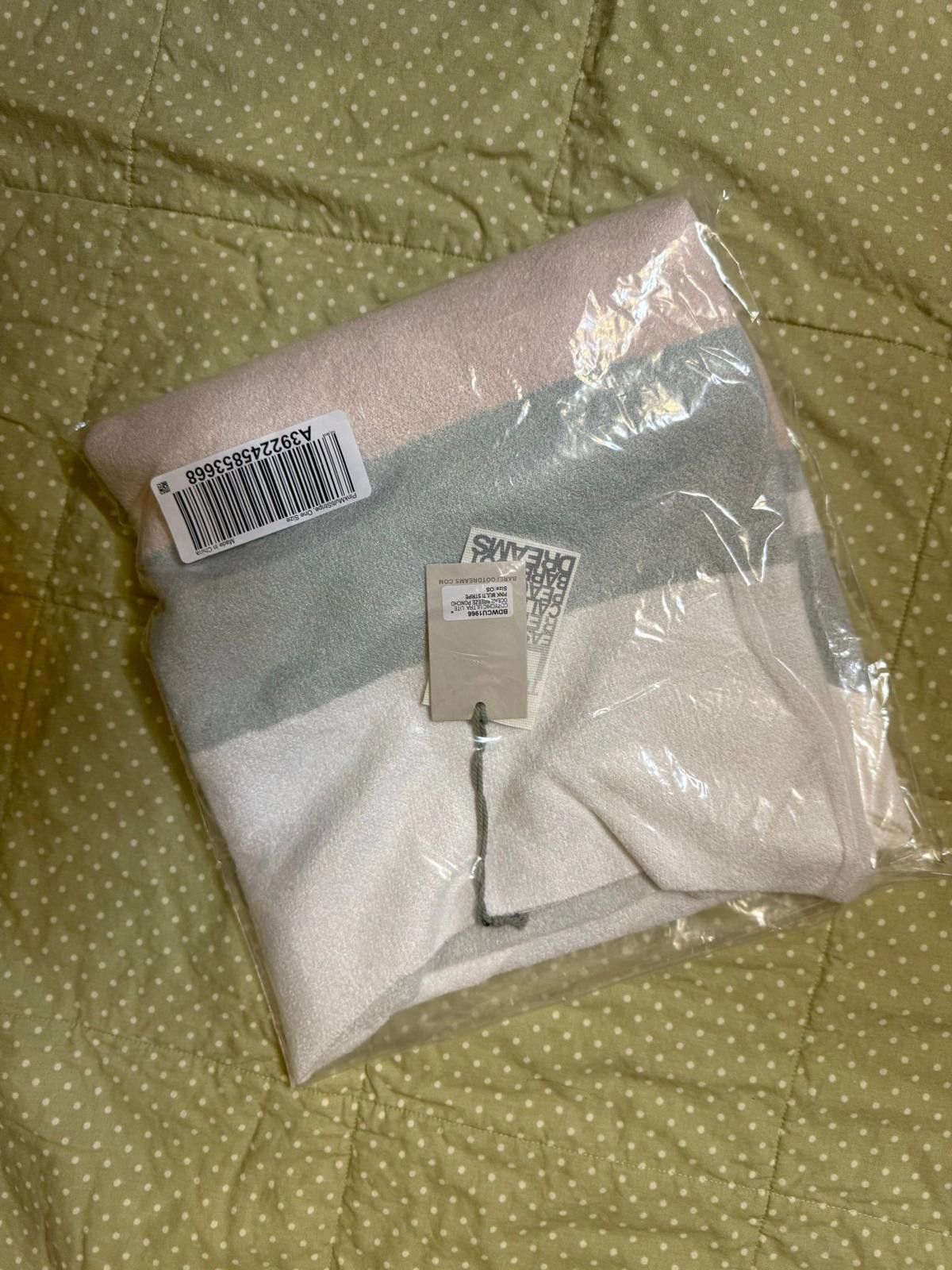 Other Barefoot Dreams CozyChic Lite Poncho Seafoam Pink Cream NWT Size ONE SIZE - 1 Preview