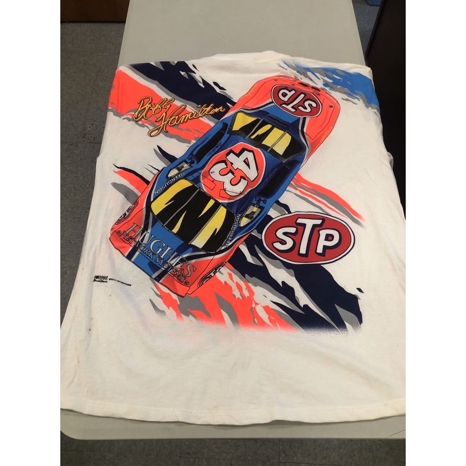Hamilton VINTAGE Richard Petty Bobby Hamilton STP #43 T-Shirt RARE! 2XL Vintage AOP 90s See Desc Size US XXL / EU 58 / 5 - 7 Thumbnail