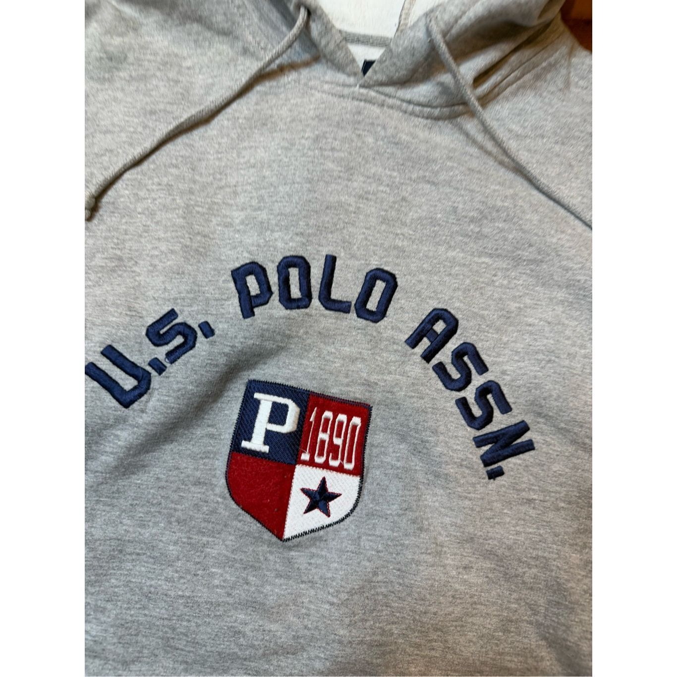 U.S. Polo Assn. Size L - US Polo Assn. 1890 Grey Embroidered logo Hoodie S Size US L / EU 52-54 / 3 - 2 Thumbnail