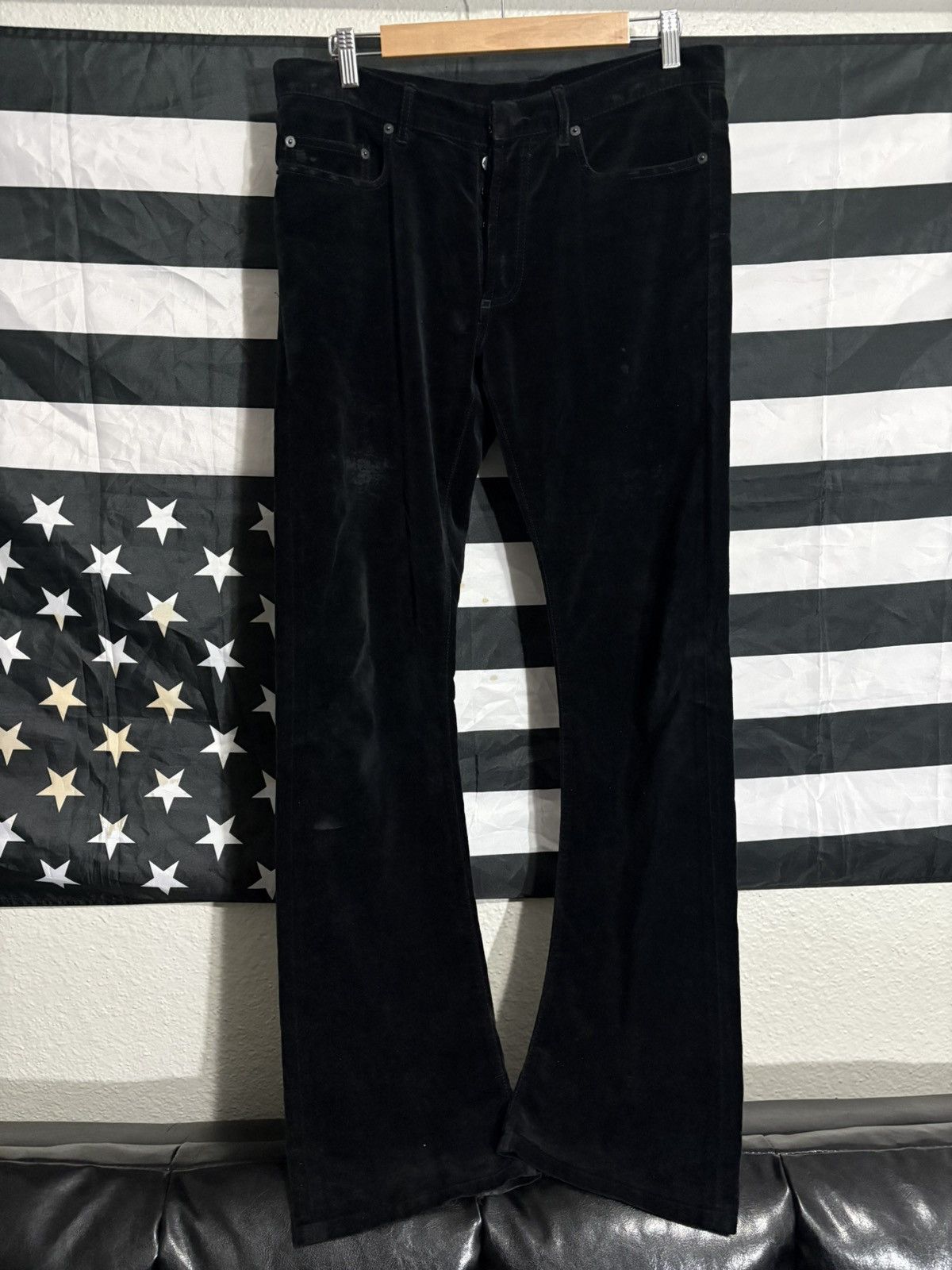 Dior 2005 “In The Morning” Velvet Bootcuts Size US 31 - 1 Thumbnail