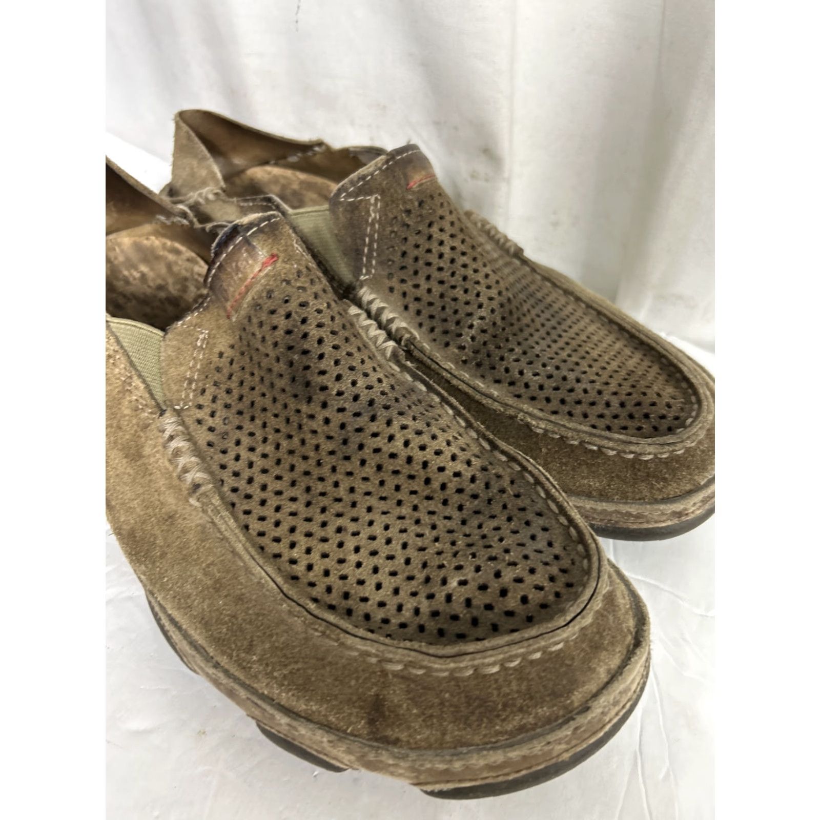 Olukai Olukai Moloa Kohana Drop Heel Light Brown Suede Leather Slip On Loafers Men US 10 EUR 43 Size US 10 / EU 43 - 3 Thumbnail