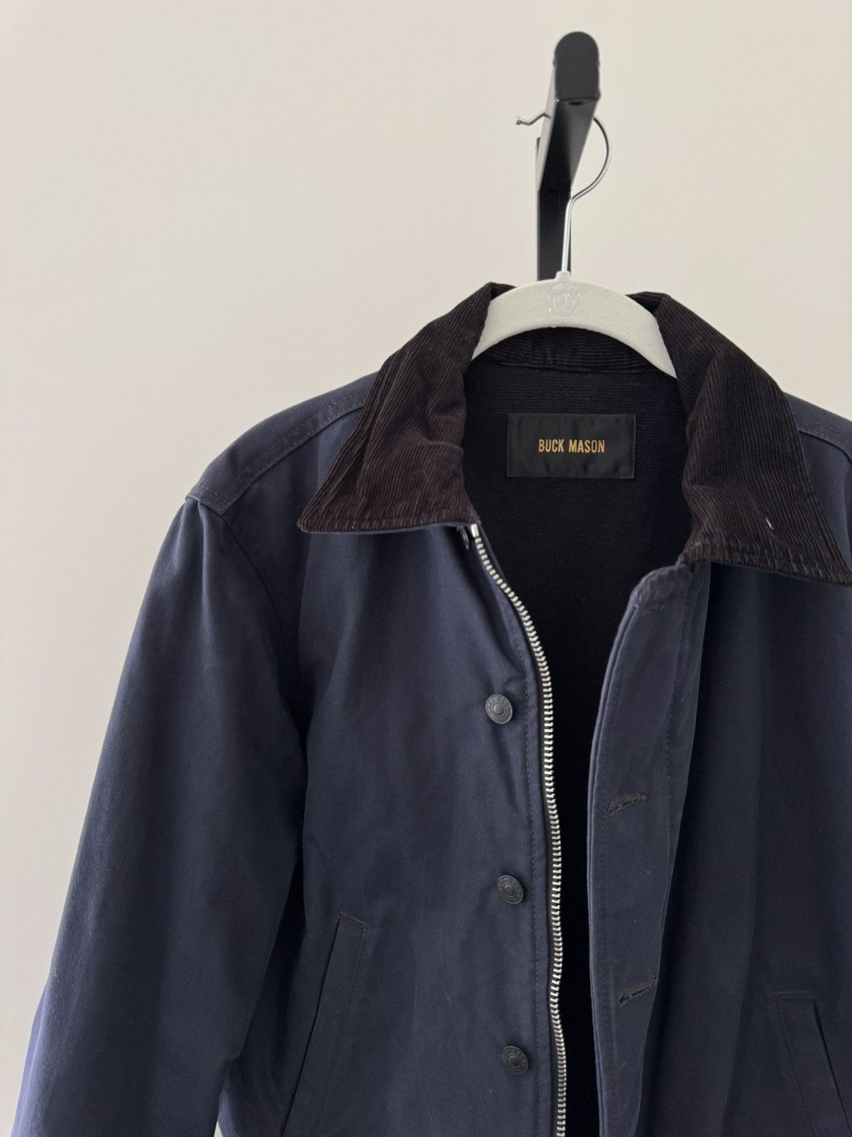 Buck Mason Buck Mason Blue Navy Dry Waxed Canvas N1 Deck Jacket Size US M / EU 48-50 / 2 - 2 Thumbnail